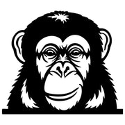Chimpanzee Head DXF File – CNC Cutting Design | AWCHIMPANZEE1