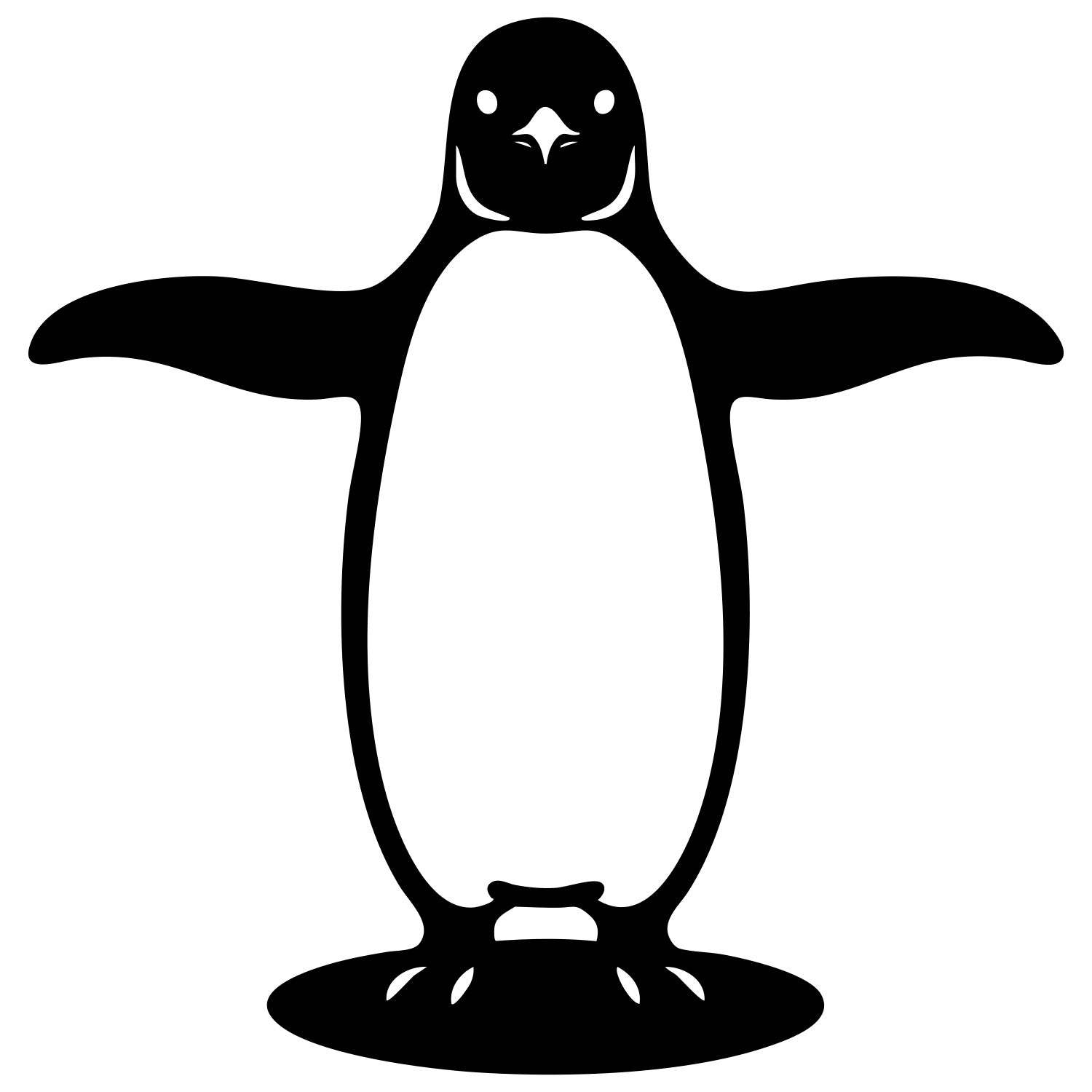Chinstrap Penguin DXF File – CNC Cutting Design | ABPENGUIN12