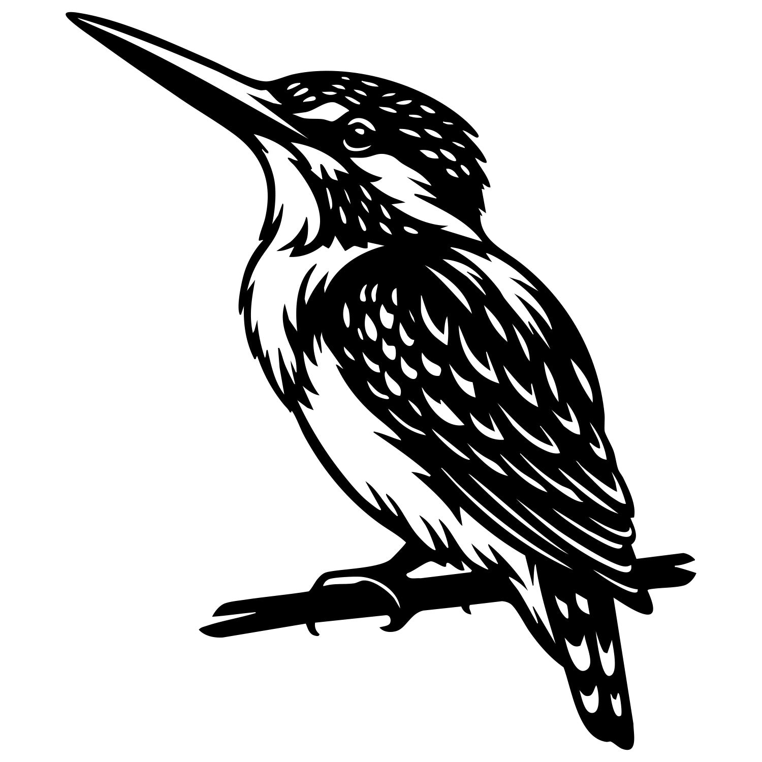Common Kingfisher DXF File – CNC Cutting Design | ABKINGFISHER1