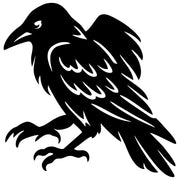 Common Raven DXF File – CNC Cutting Design | ABCROW100