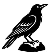 Common Raven DXF File – CNC Cutting Design | ABCROW4