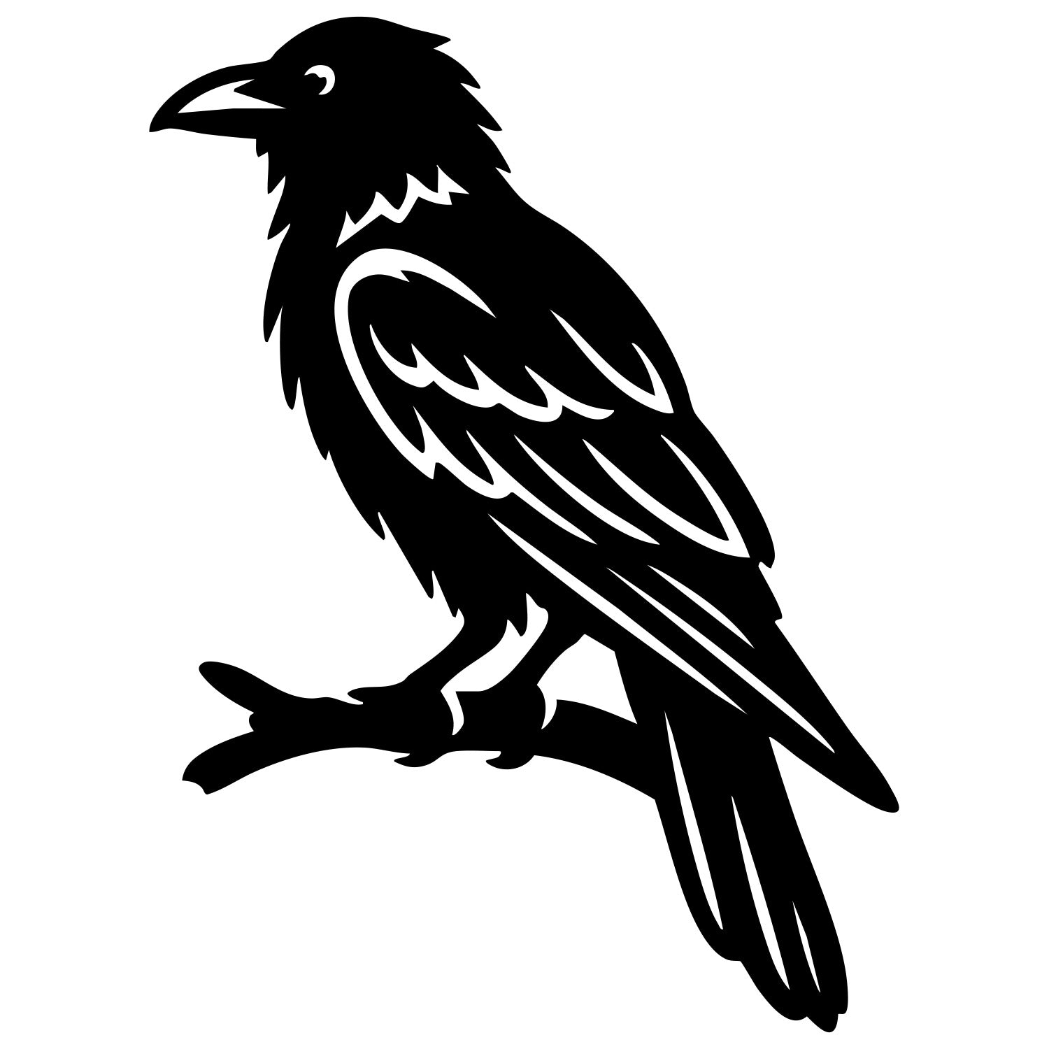 Common Raven DXF File – CNC Cutting Design | ABCROW44