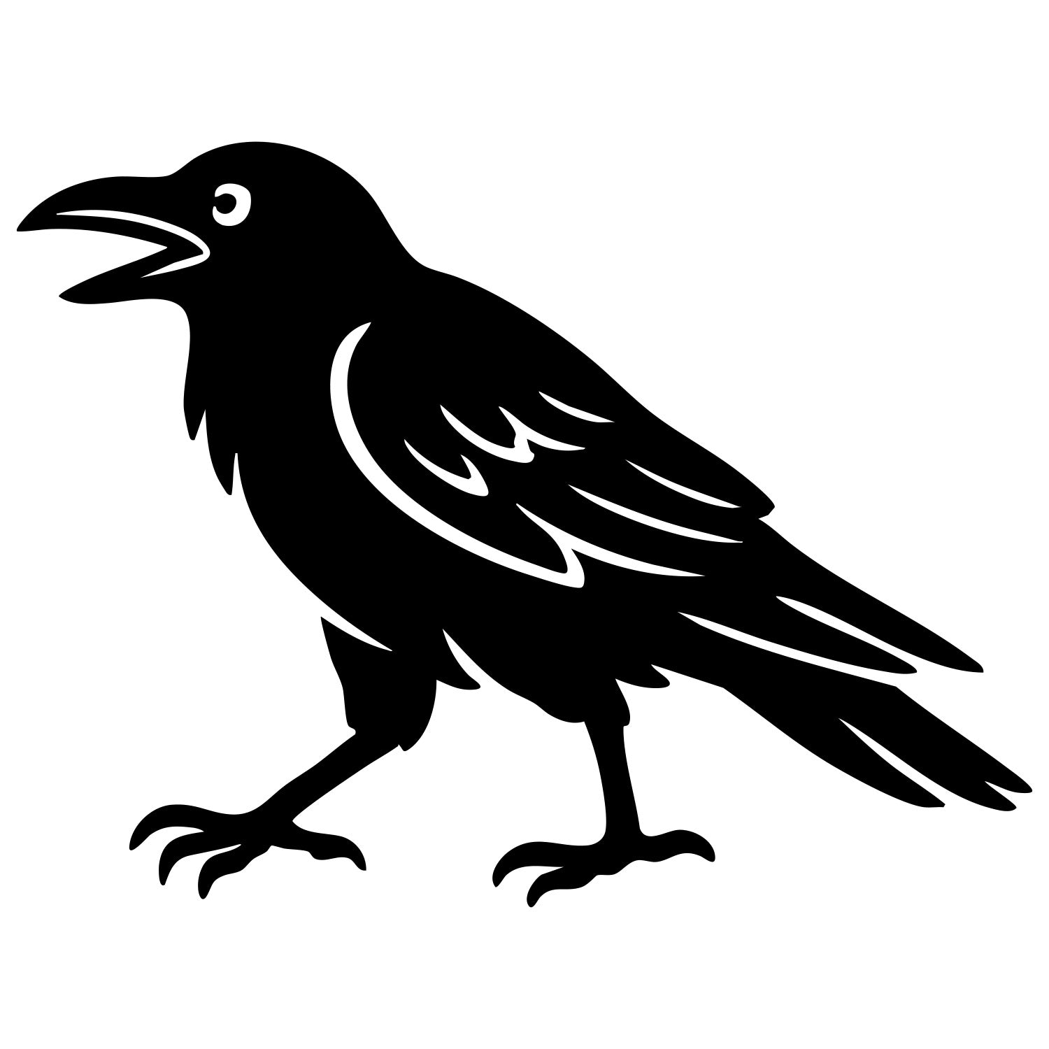 Common Raven DXF File – CNC Cutting Design | ABCROW49
