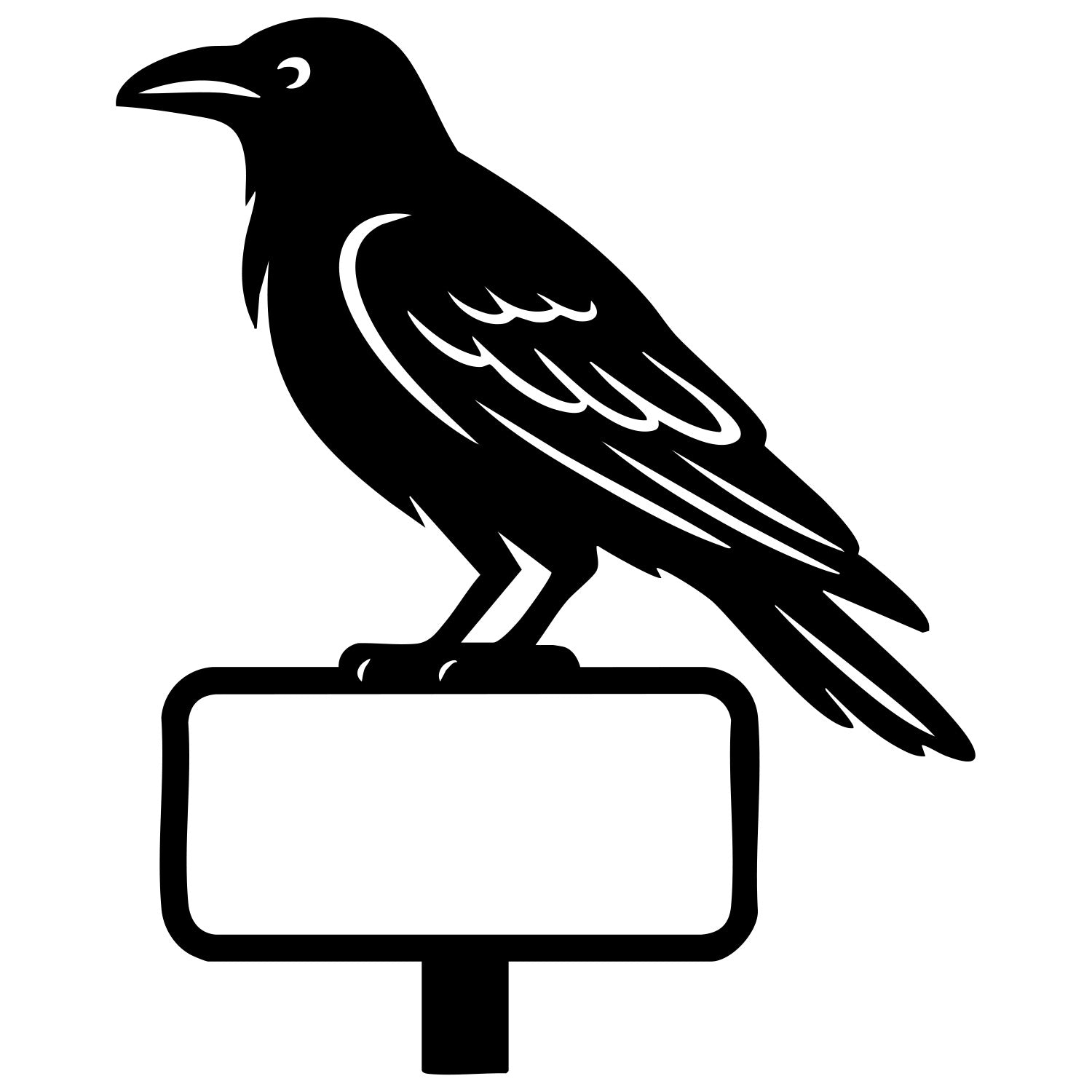 Common Raven DXF File – CNC Cutting Design | ABCROW53