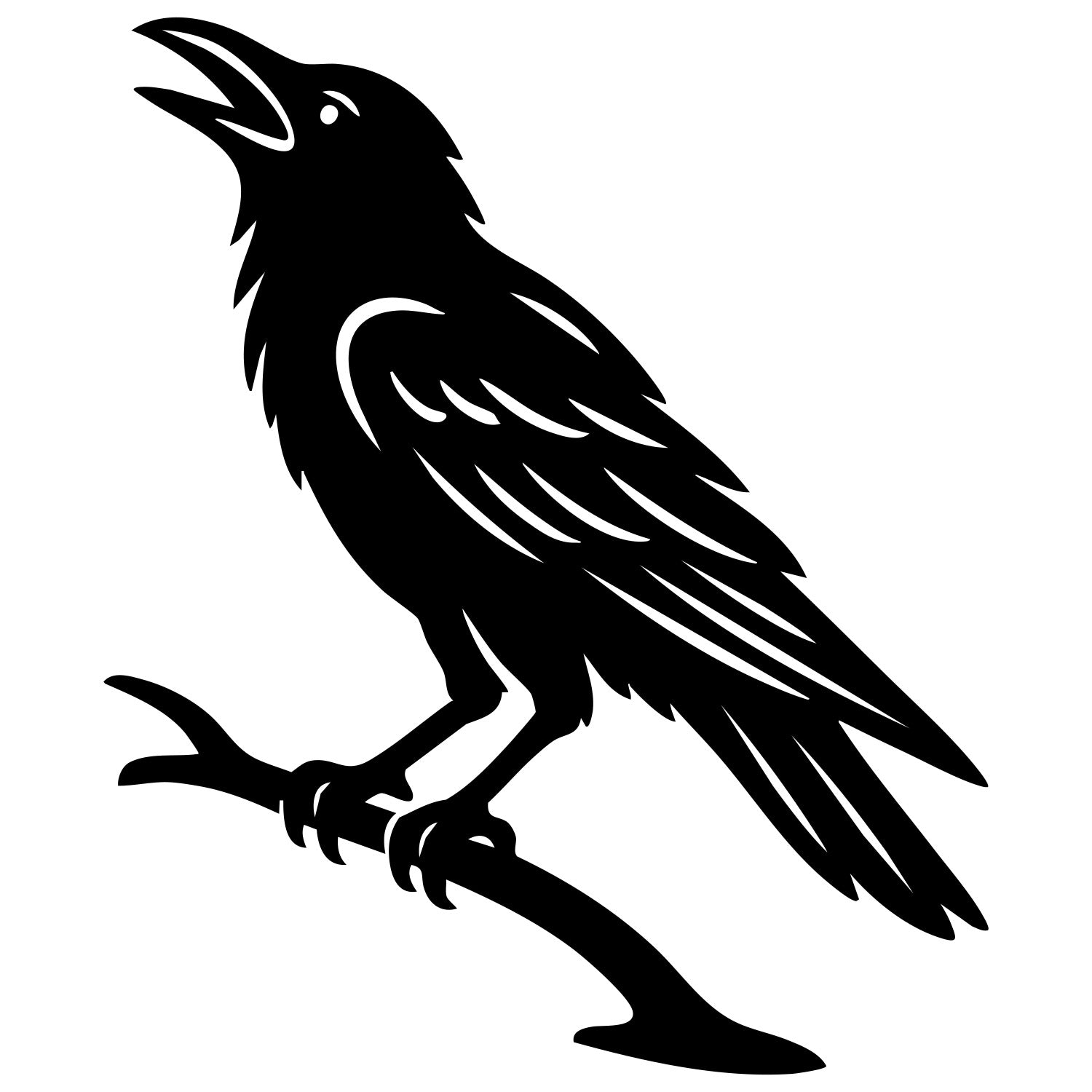 Common Raven DXF File – CNC Cutting Design | ABCROW54