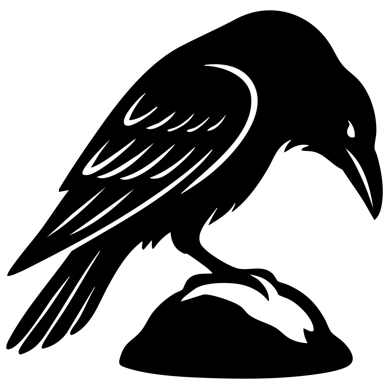 Common Raven DXF File – CNC Cutting Design | ABCROW57