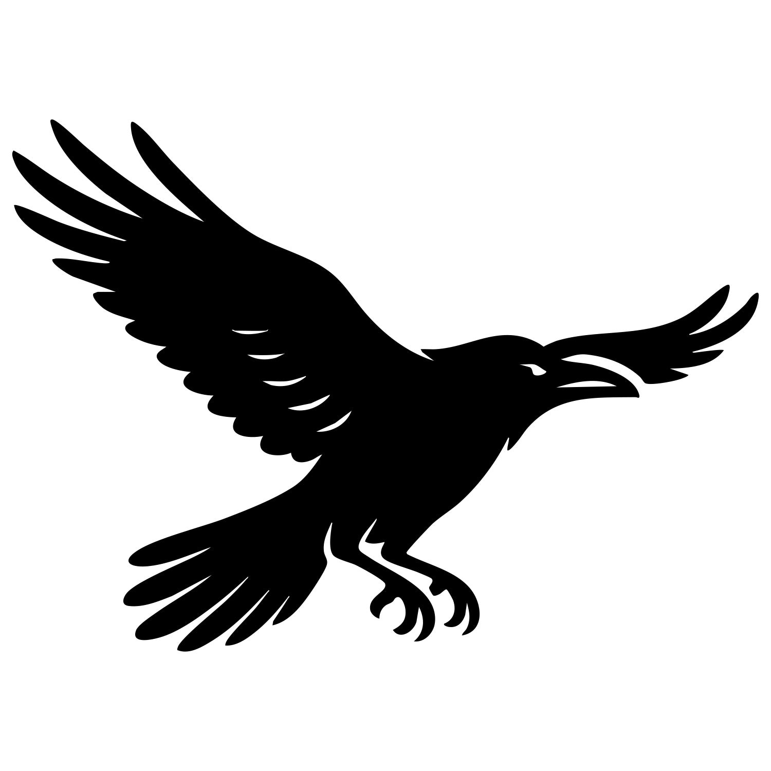 Common Raven DXF File – CNC Cutting Design | ABCROW60