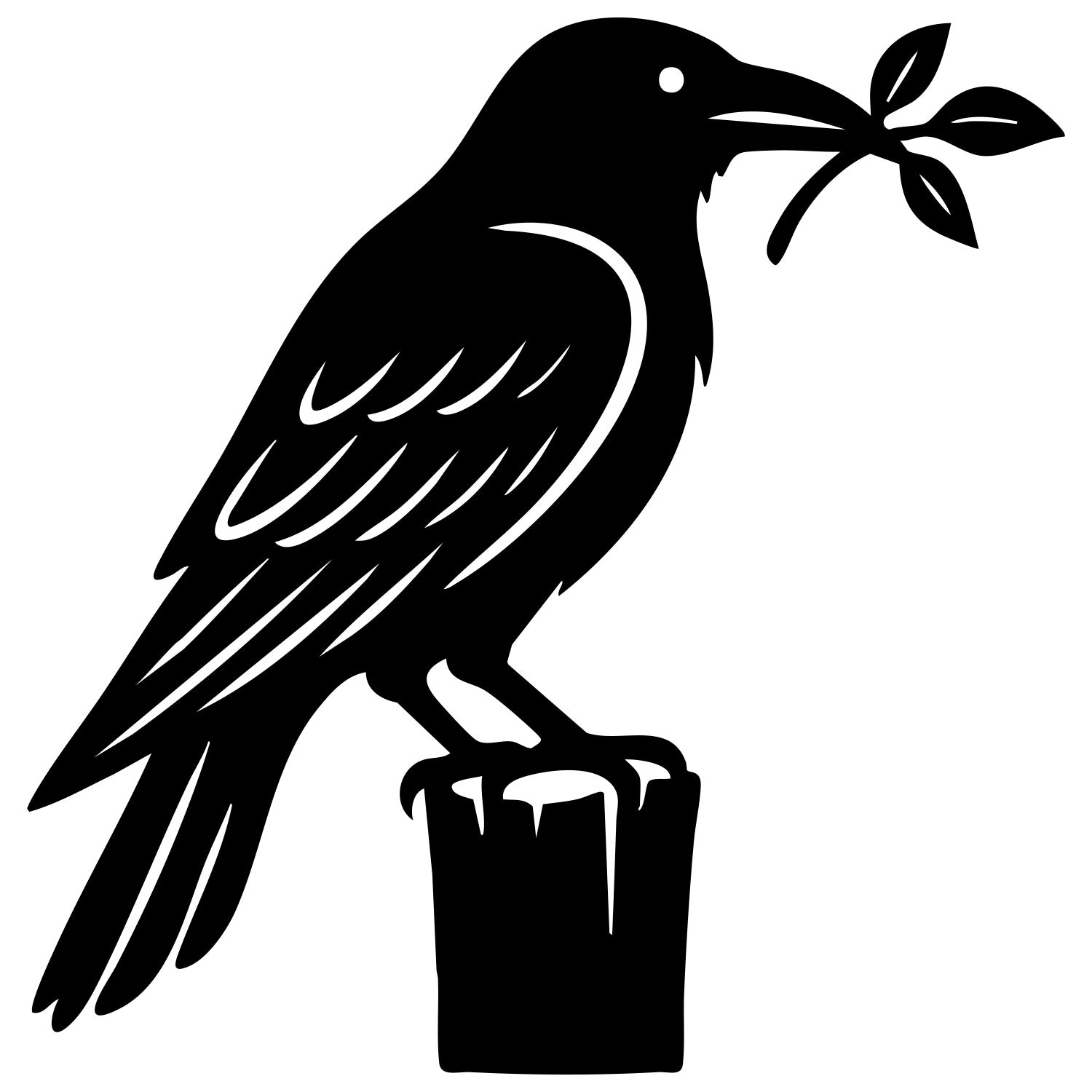 Common Raven DXF File – CNC Cutting Design | ABCROW65