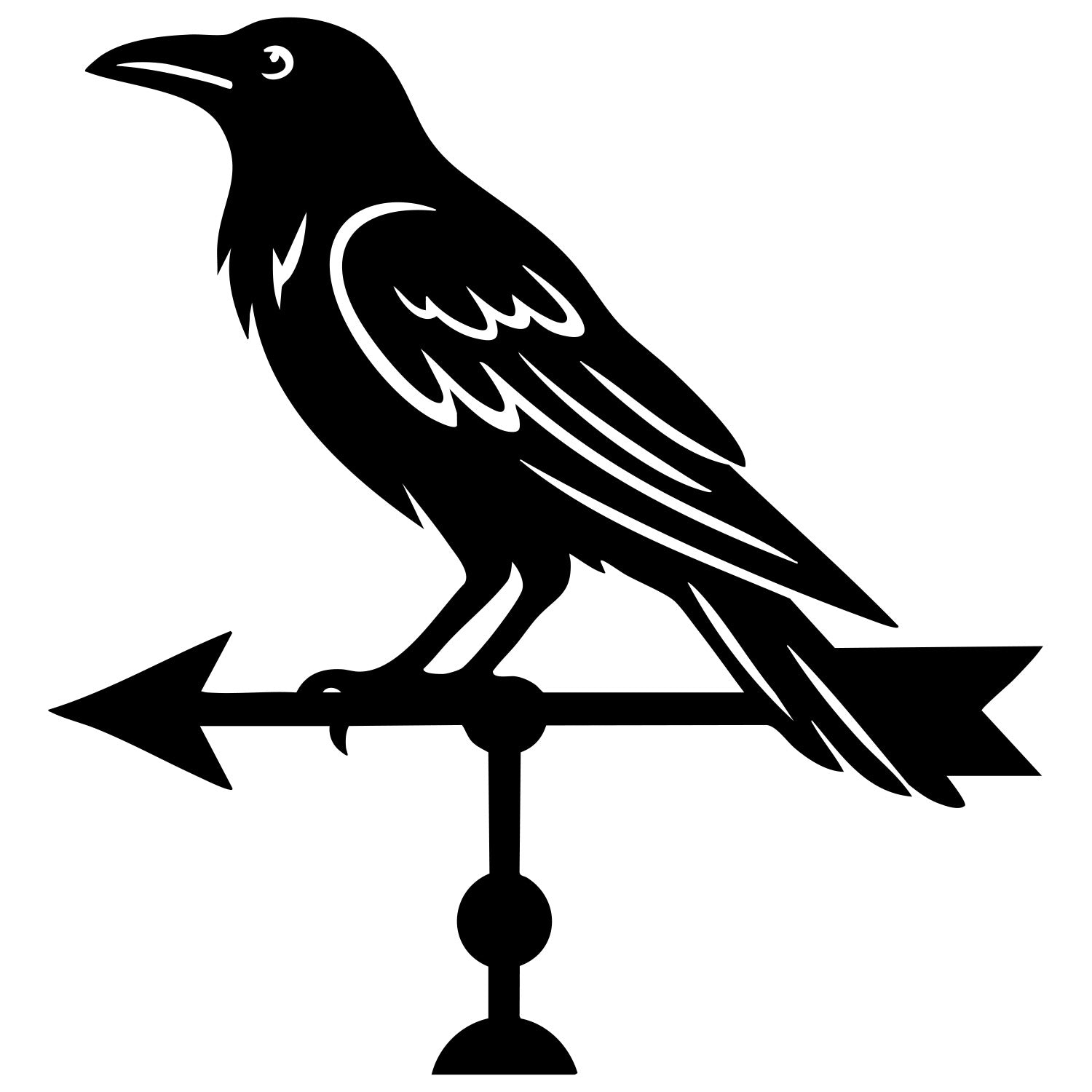 Common Raven DXF File – CNC Cutting Design | ABCROW73