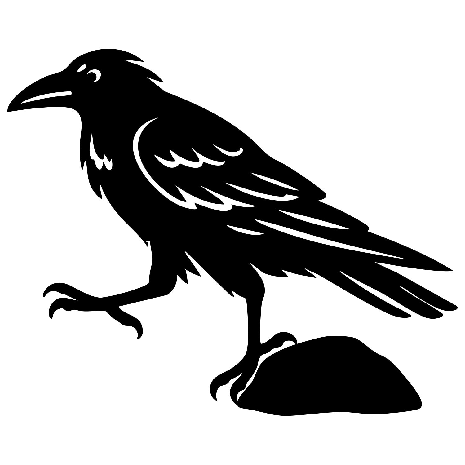 Common Raven DXF File – CNC Cutting Design | ABCROW74