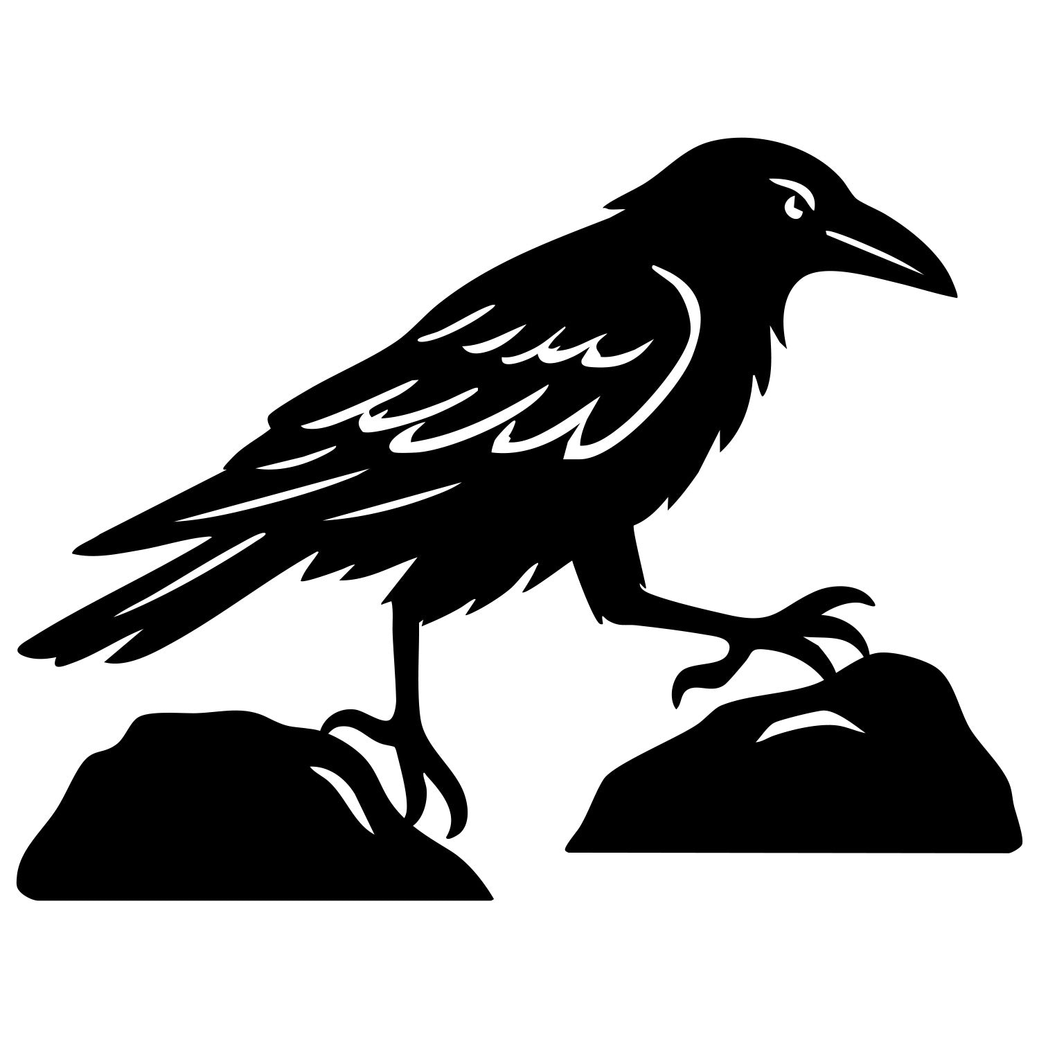 Common Raven DXF File – CNC Cutting Design | ABCROW77