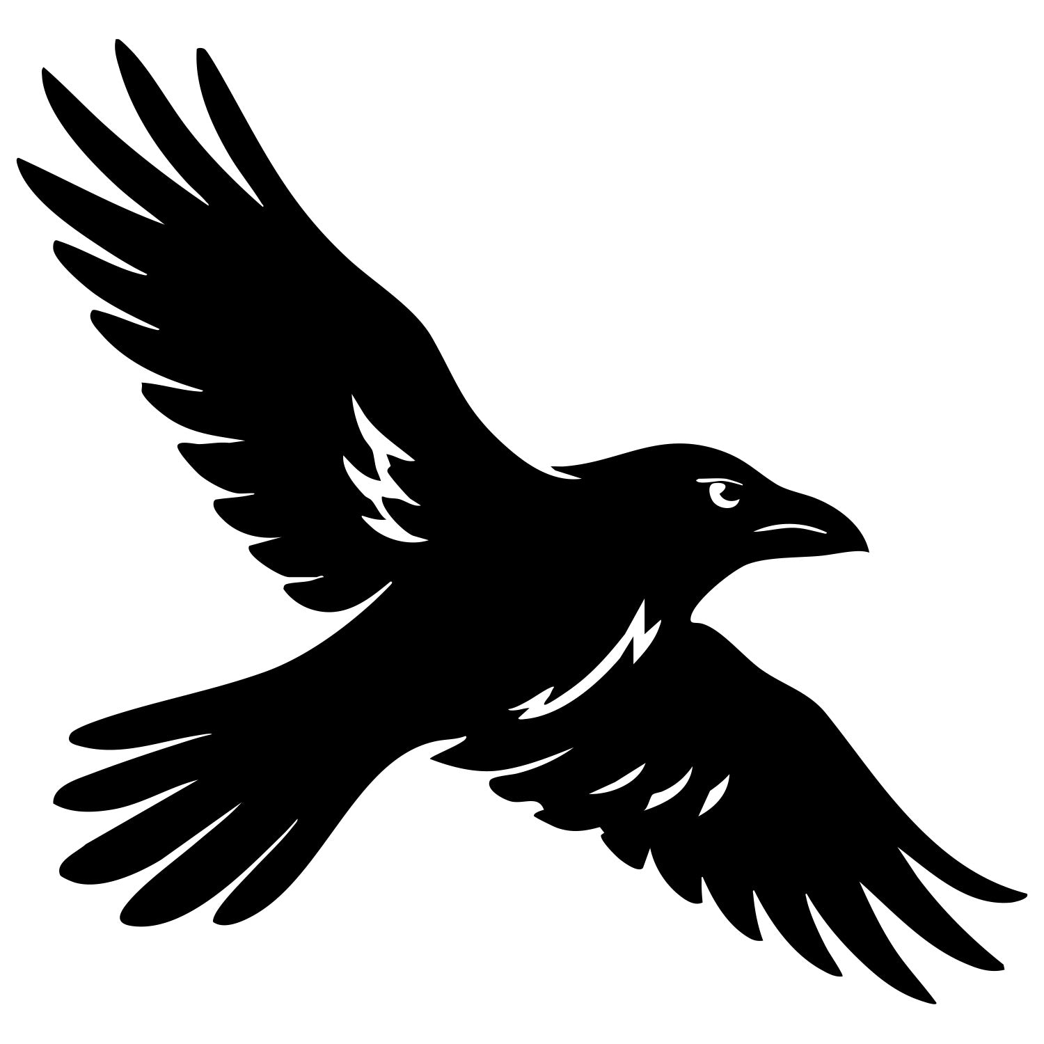 Common Raven DXF File – CNC Cutting Design | ABCROW81