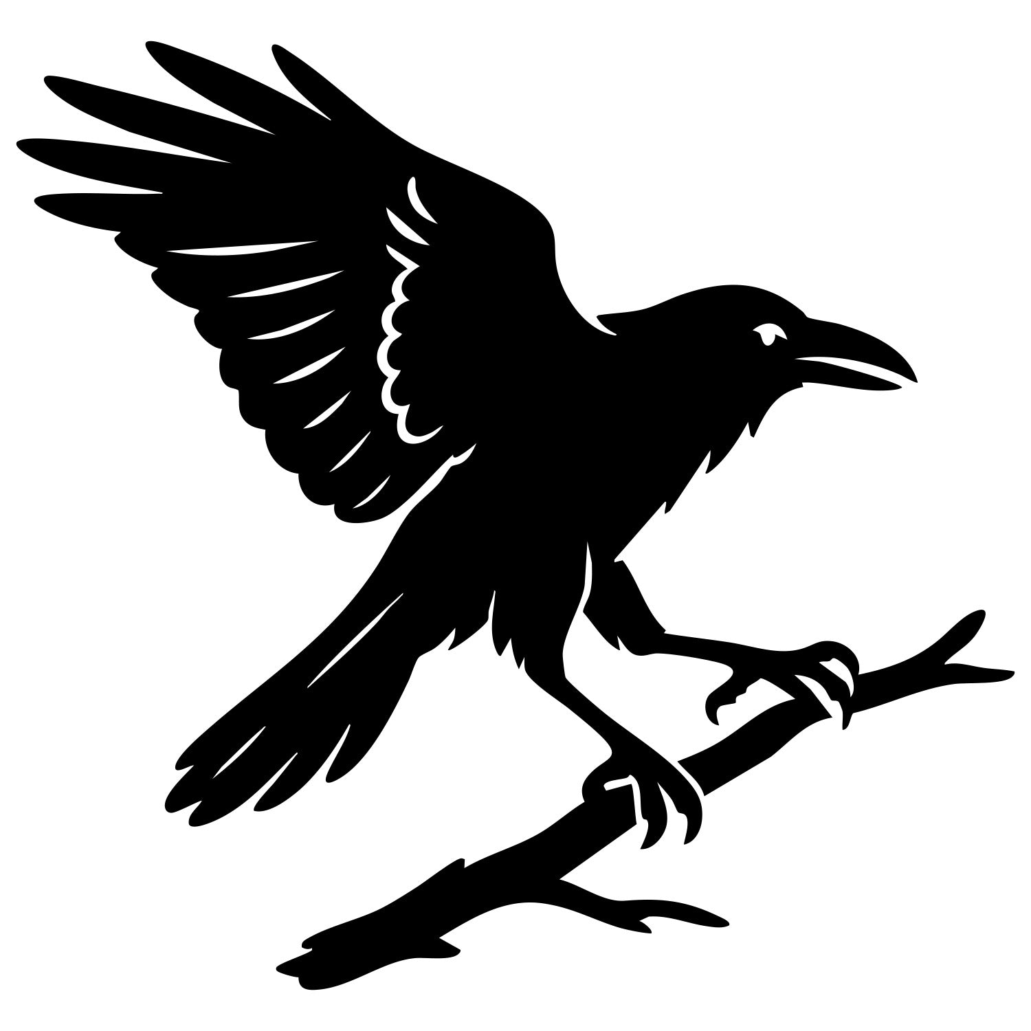 Common Raven DXF File – CNC Cutting Design | ABCROW83