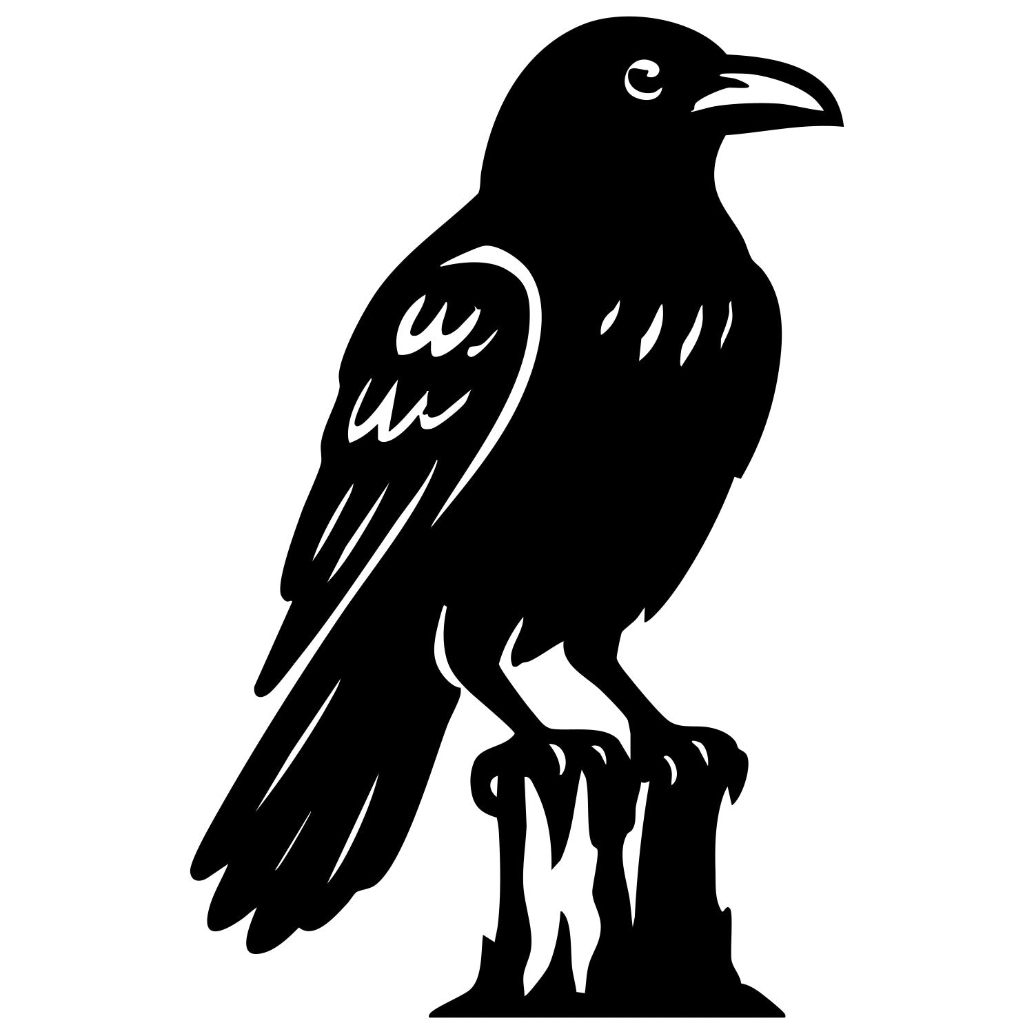 Common Raven DXF File – CNC Cutting Design | ABCROW84