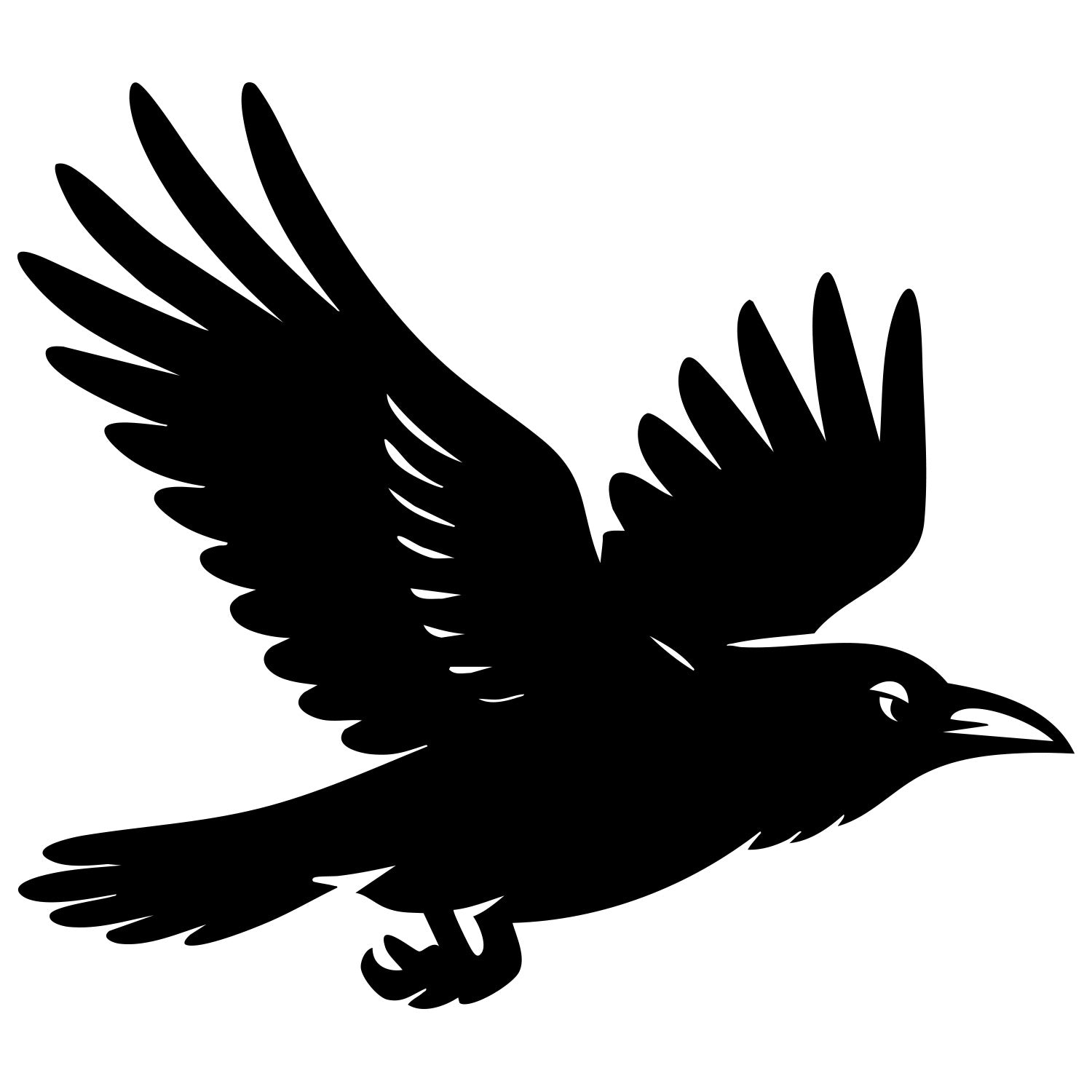 Common Raven DXF File – CNC Cutting Design | ABCROW92