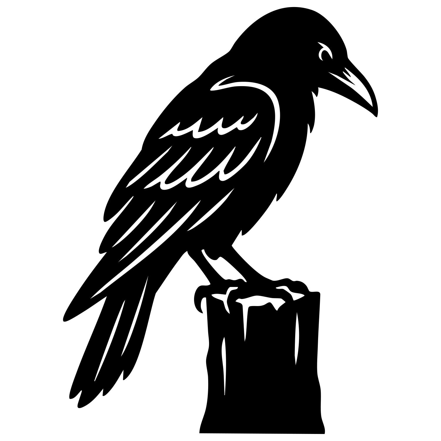 Common Raven DXF File – CNC Cutting Design | ABCROW99