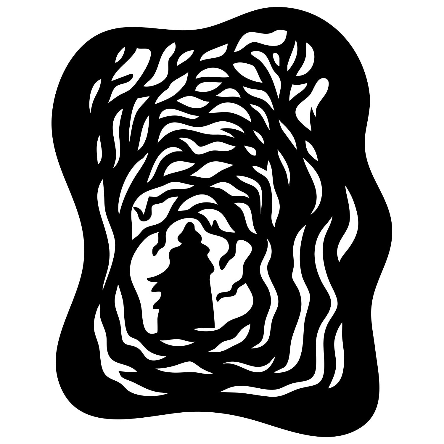 Dark Forest Tunnel Halloween DXF File | OHHALLOWEEN12