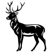 Deer Silhouette DXF File – CNC Cutting Design | AWDEER2