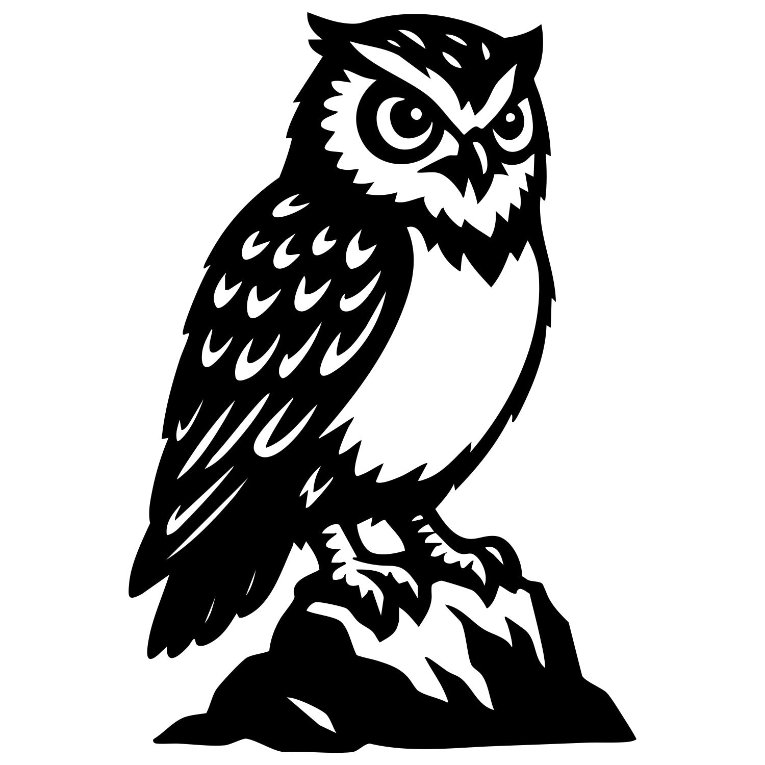 Eastern Screech Owl DXF File – CNC Cutting Design | ABOWL100