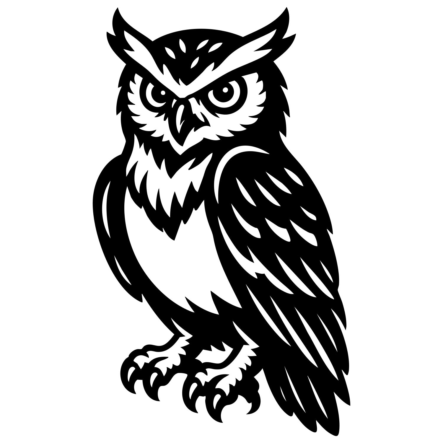 Eastern Screech Owl DXF File – CNC Cutting Design | ABOWL86