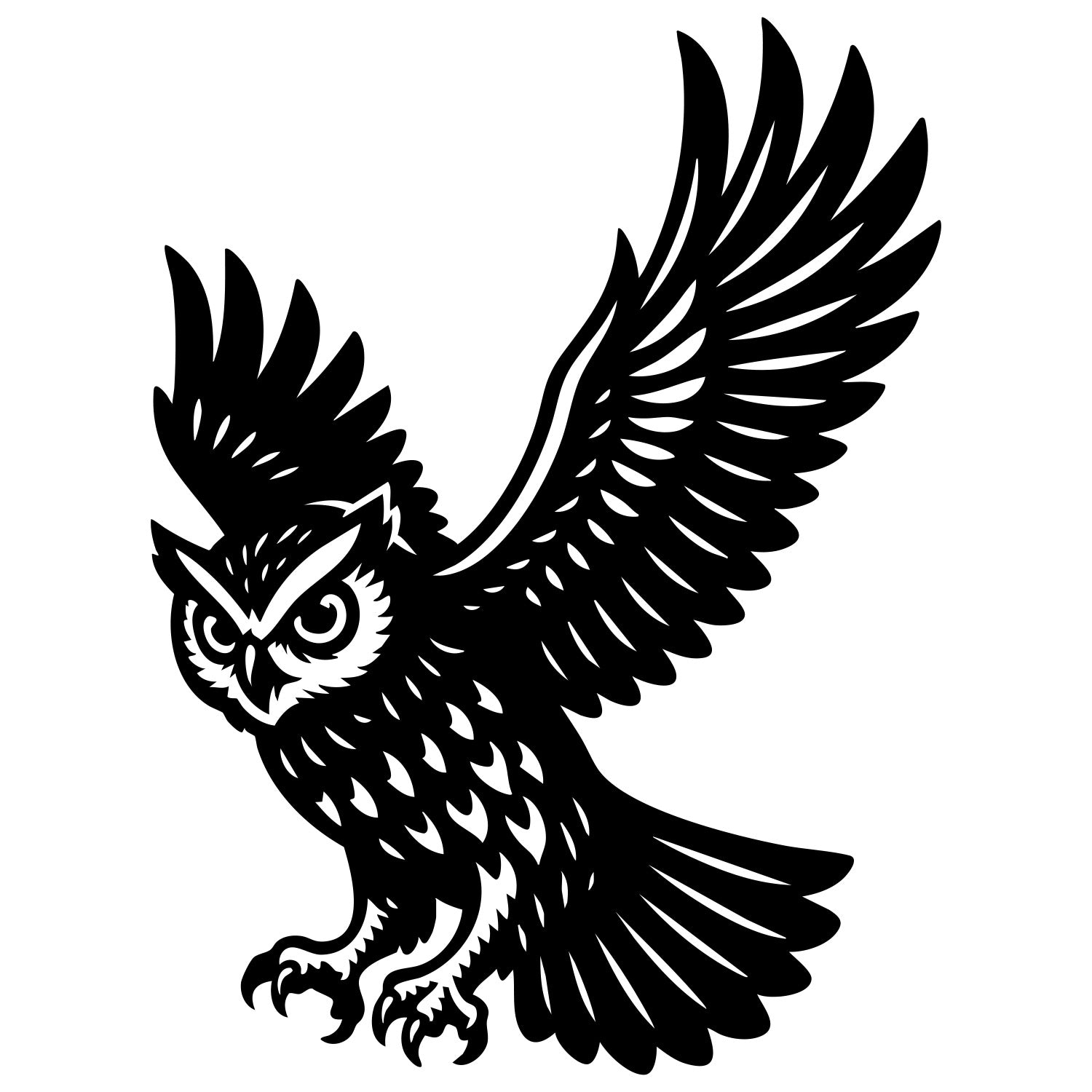 Eastern Screech Owl DXF File – CNC Cutting Design | ABOWL94