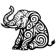 Elephant DXF File – CNC Cutting Design | AWELEPHANT167
