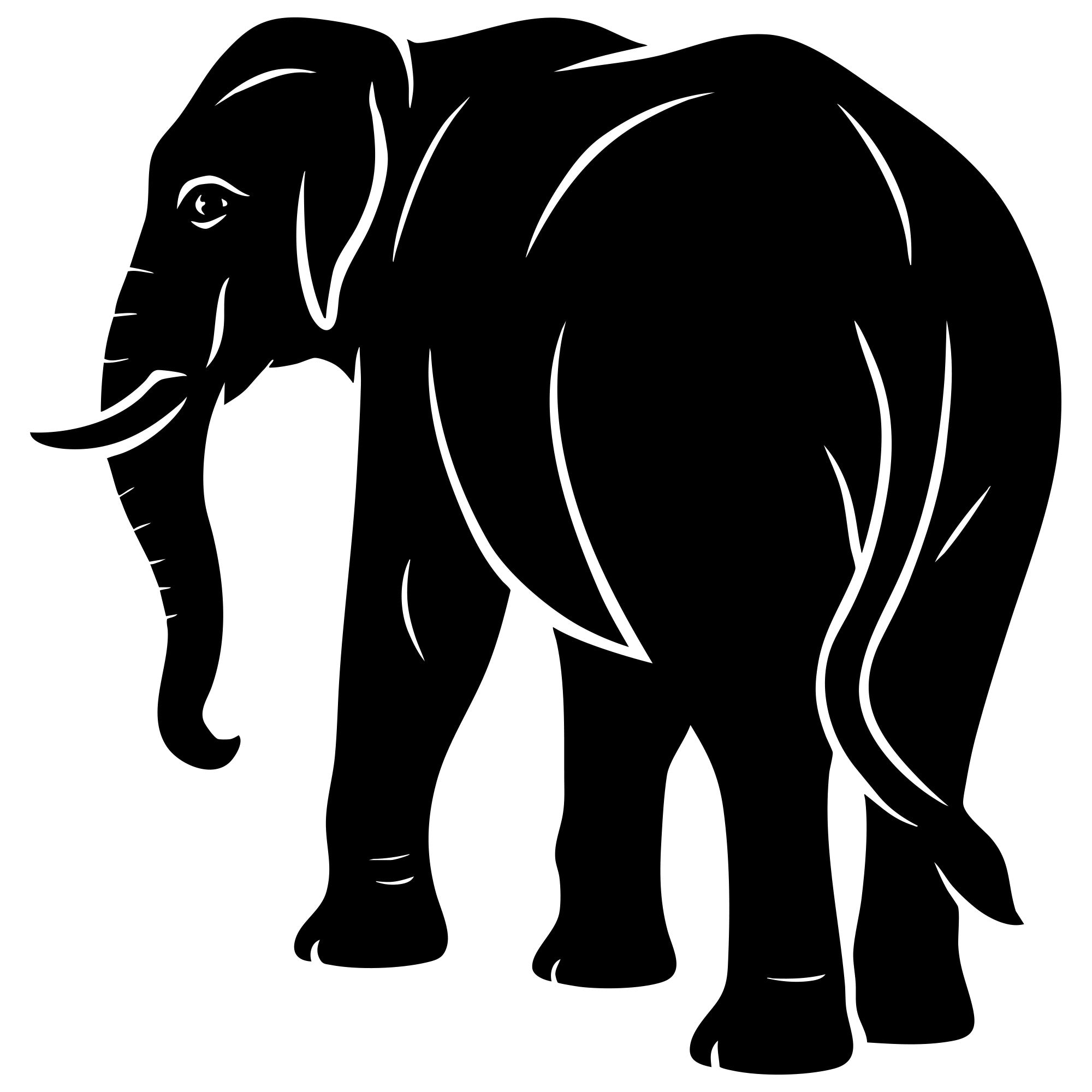 Elephant DXF File – CNC Cutting Design | AWELEPHANT284