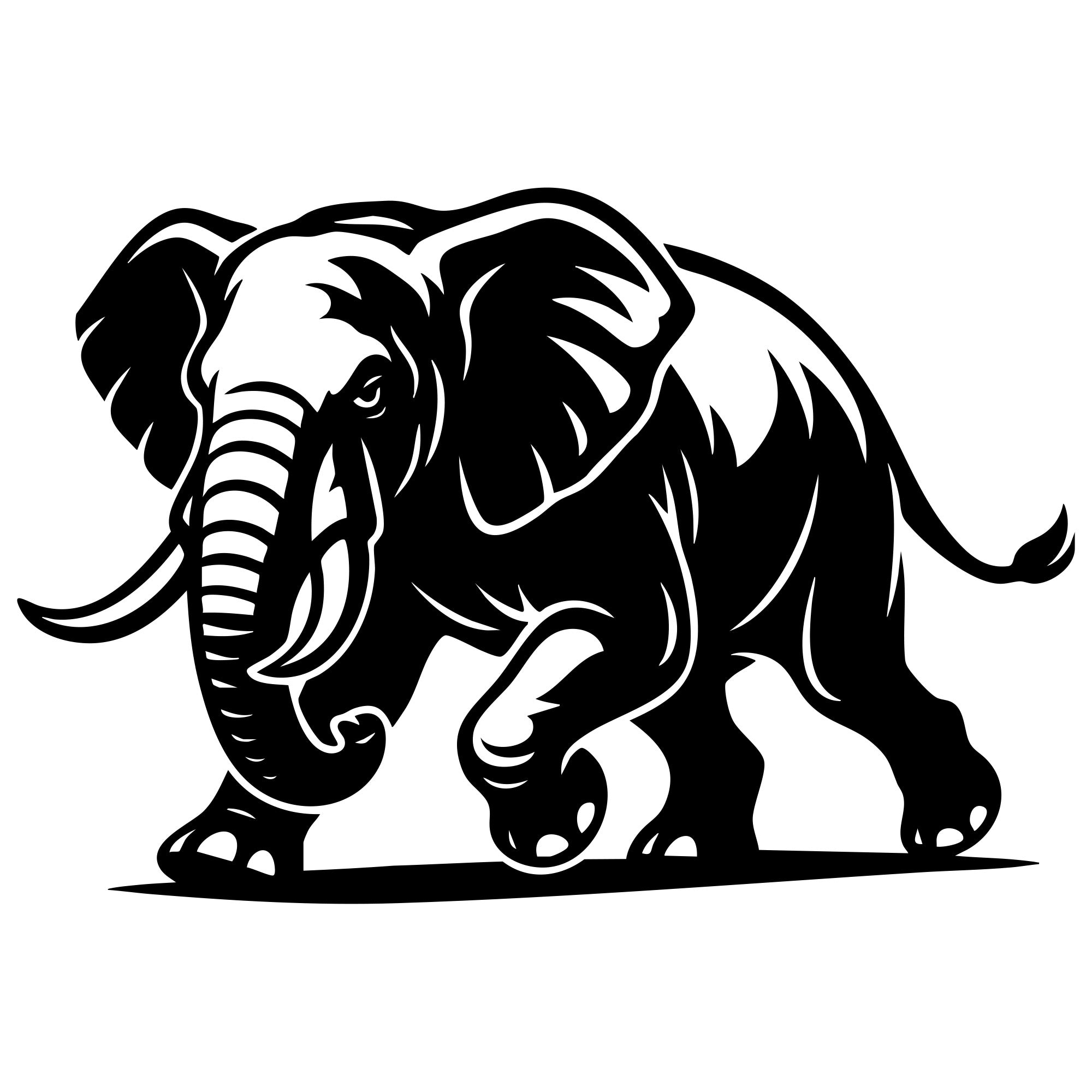Elephant DXF File – CNC Cutting Design | AWELEPHANT285