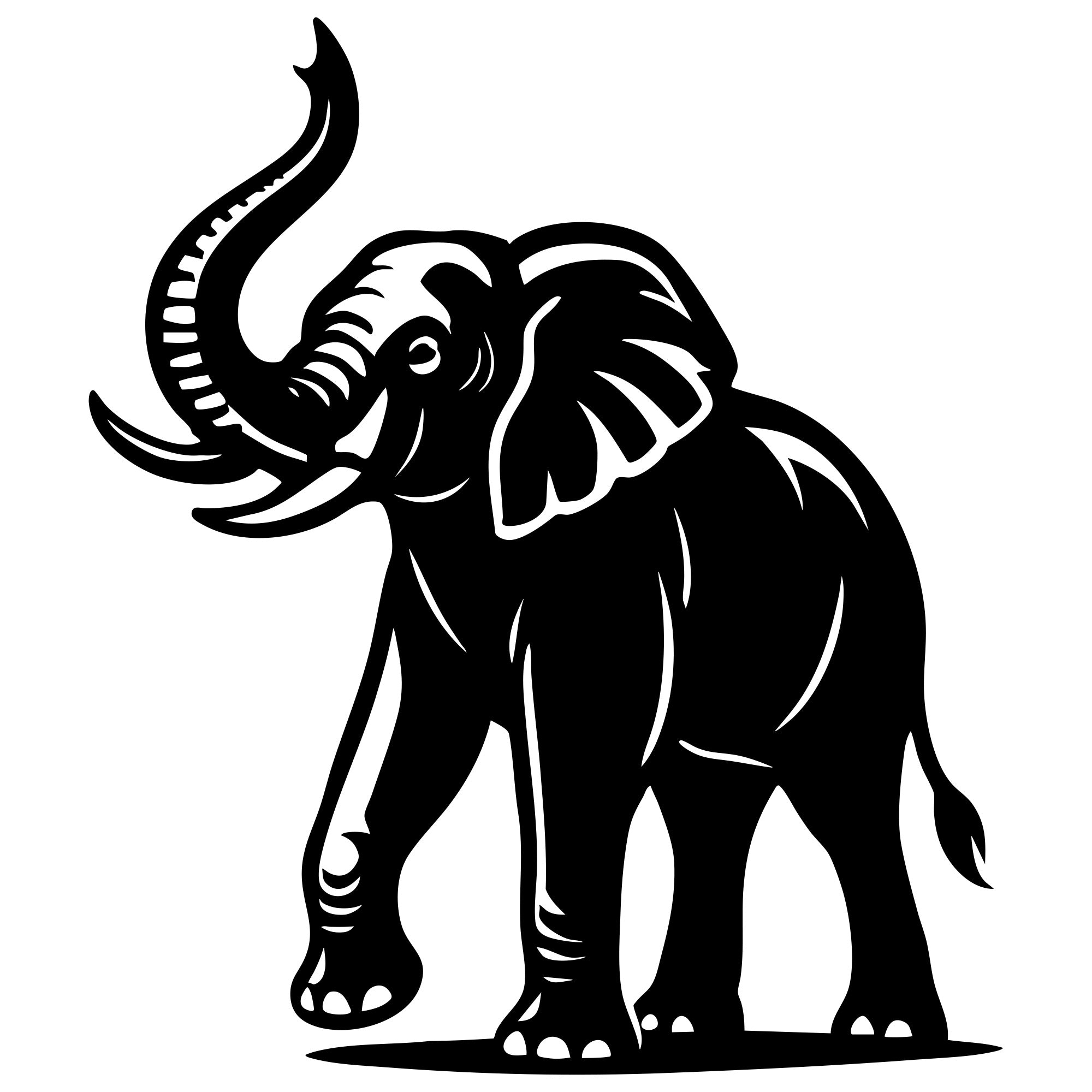 Elephant DXF File – CNC Cutting Design | AWELEPHANT286
