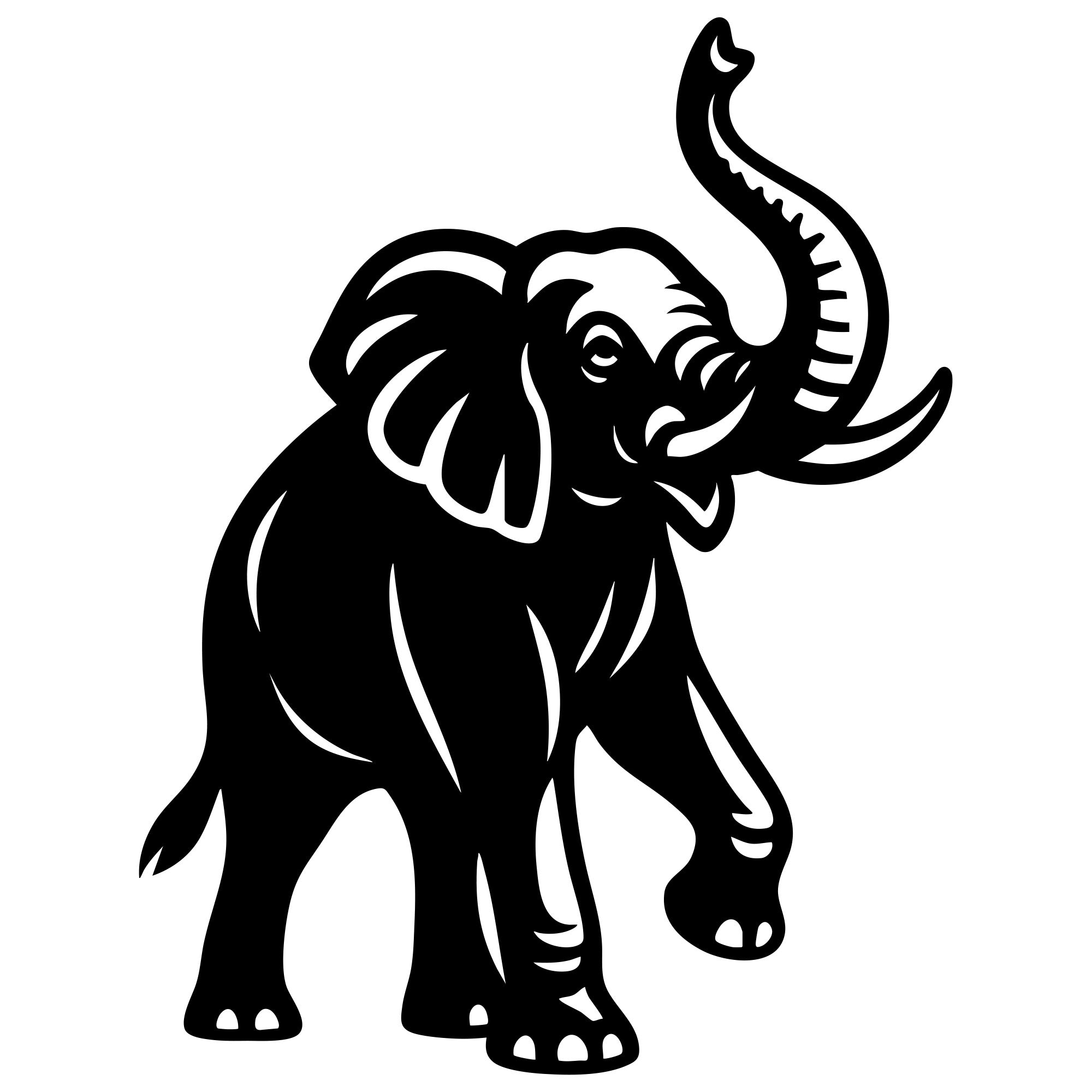 Elephant DXF File – CNC Cutting Design | AWELEPHANT291