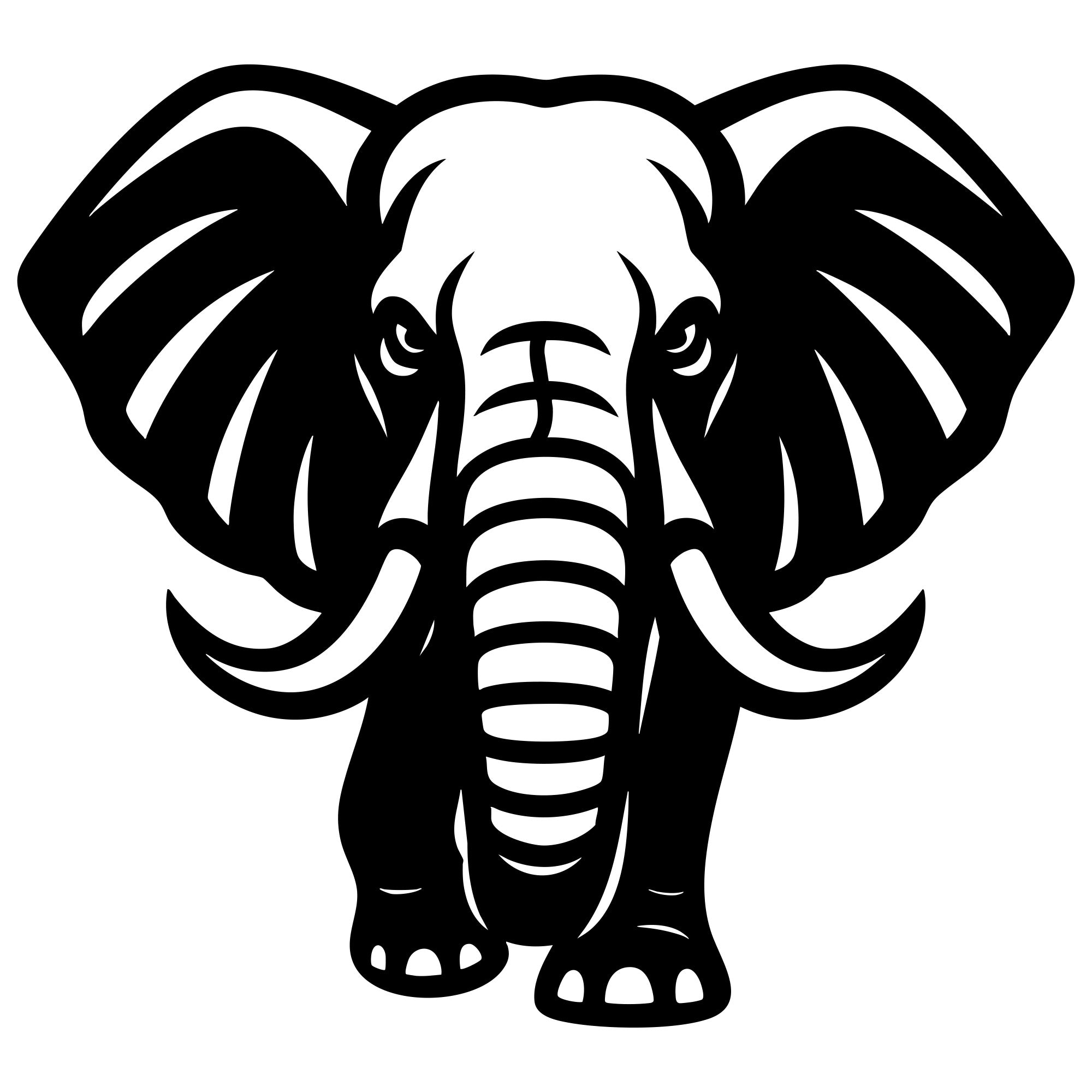 Elephant DXF File – CNC Cutting Design | AWELEPHANT294