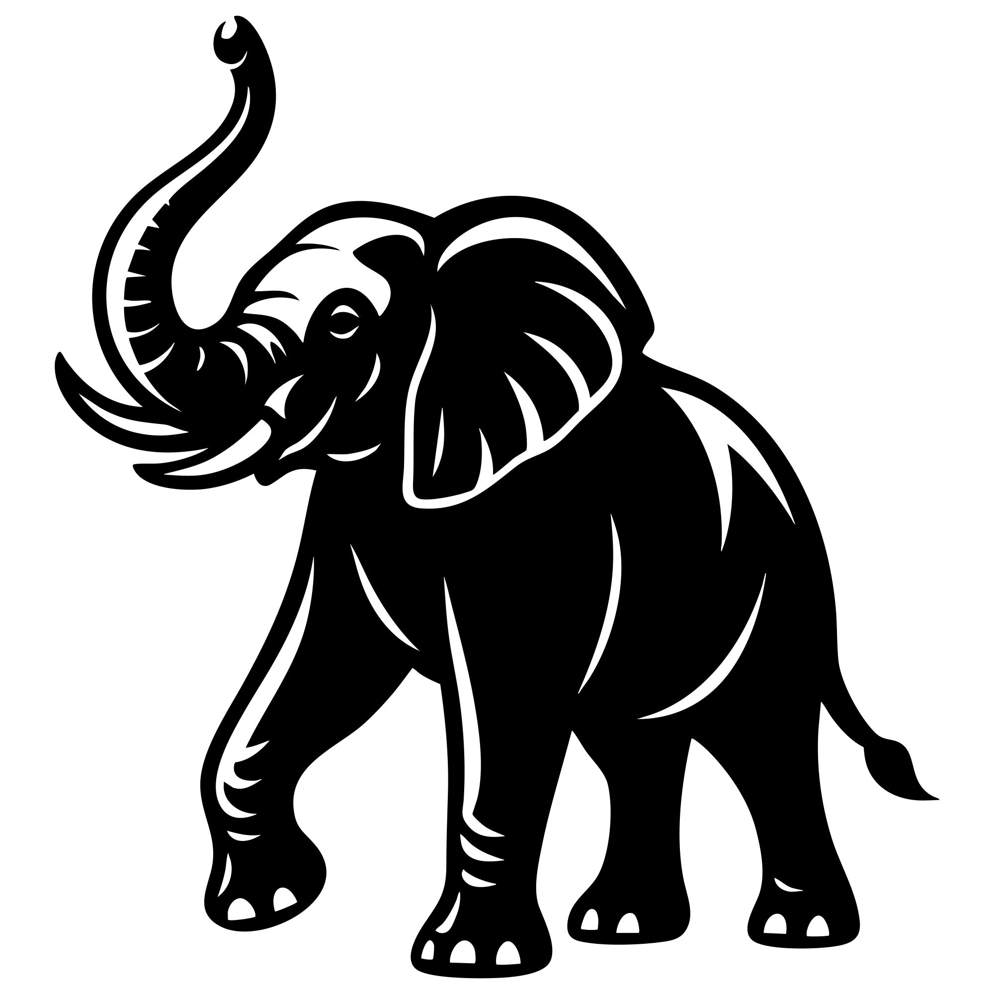 Elephant DXF File – CNC Cutting Design | AWELEPHANT295