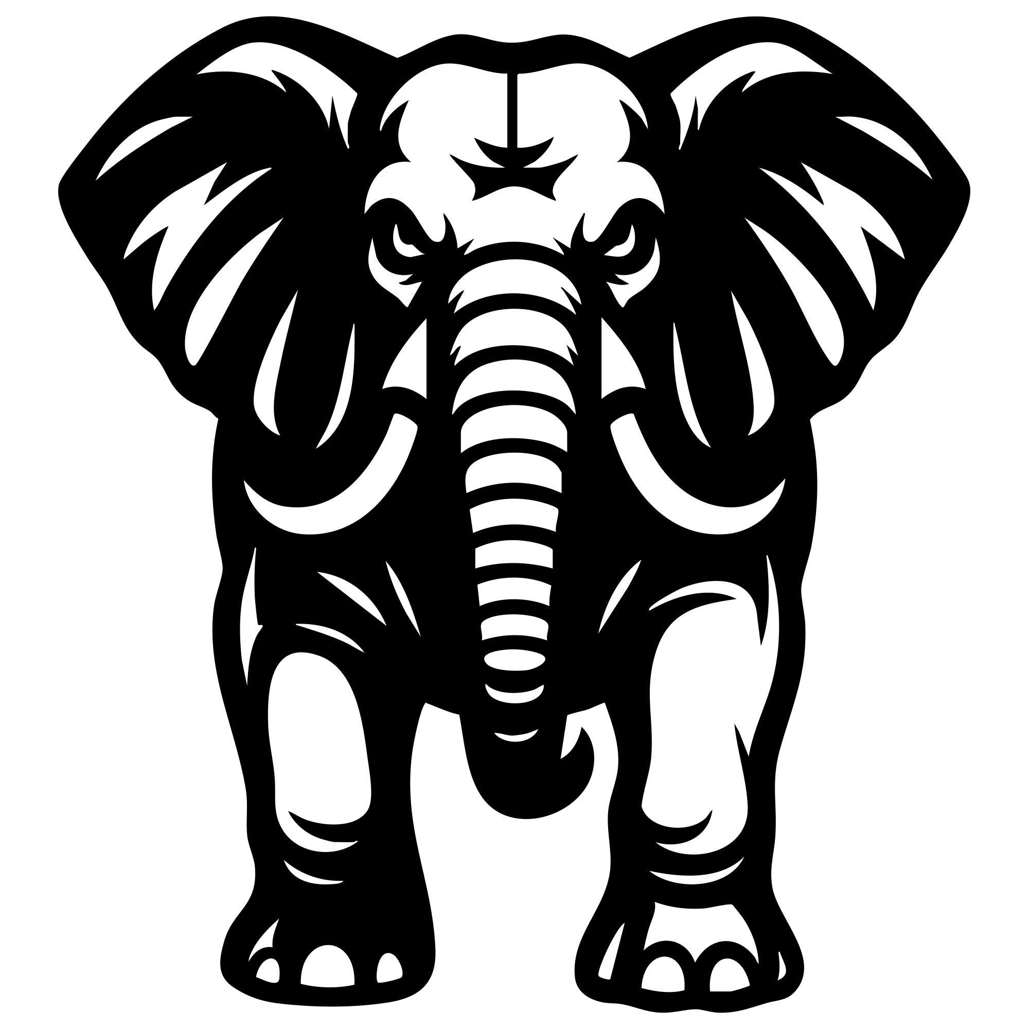 Elephant DXF File – CNC Cutting Design | AWELEPHANT307