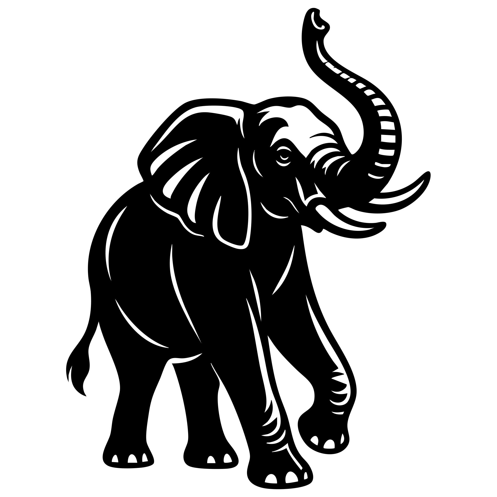 Elephant DXF File – CNC Cutting Design | AWELEPHANT313