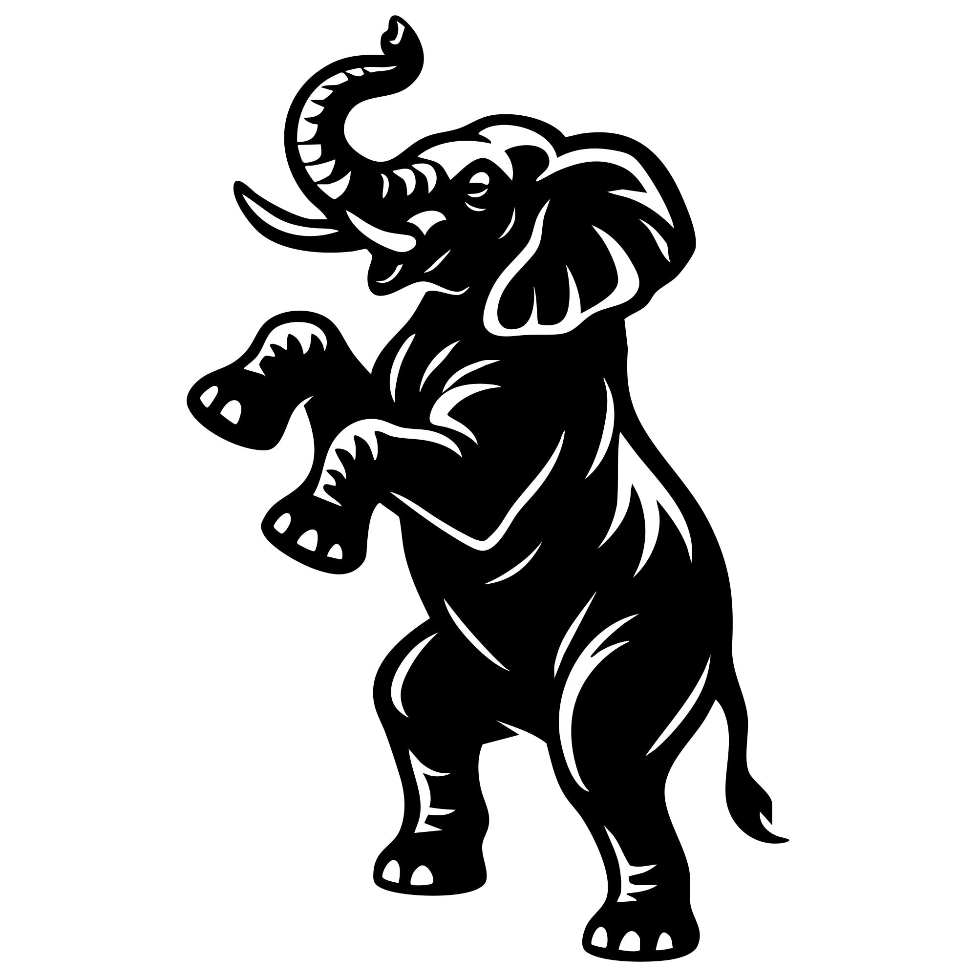 Elephant DXF File – CNC Cutting Design | AWELEPHANT316