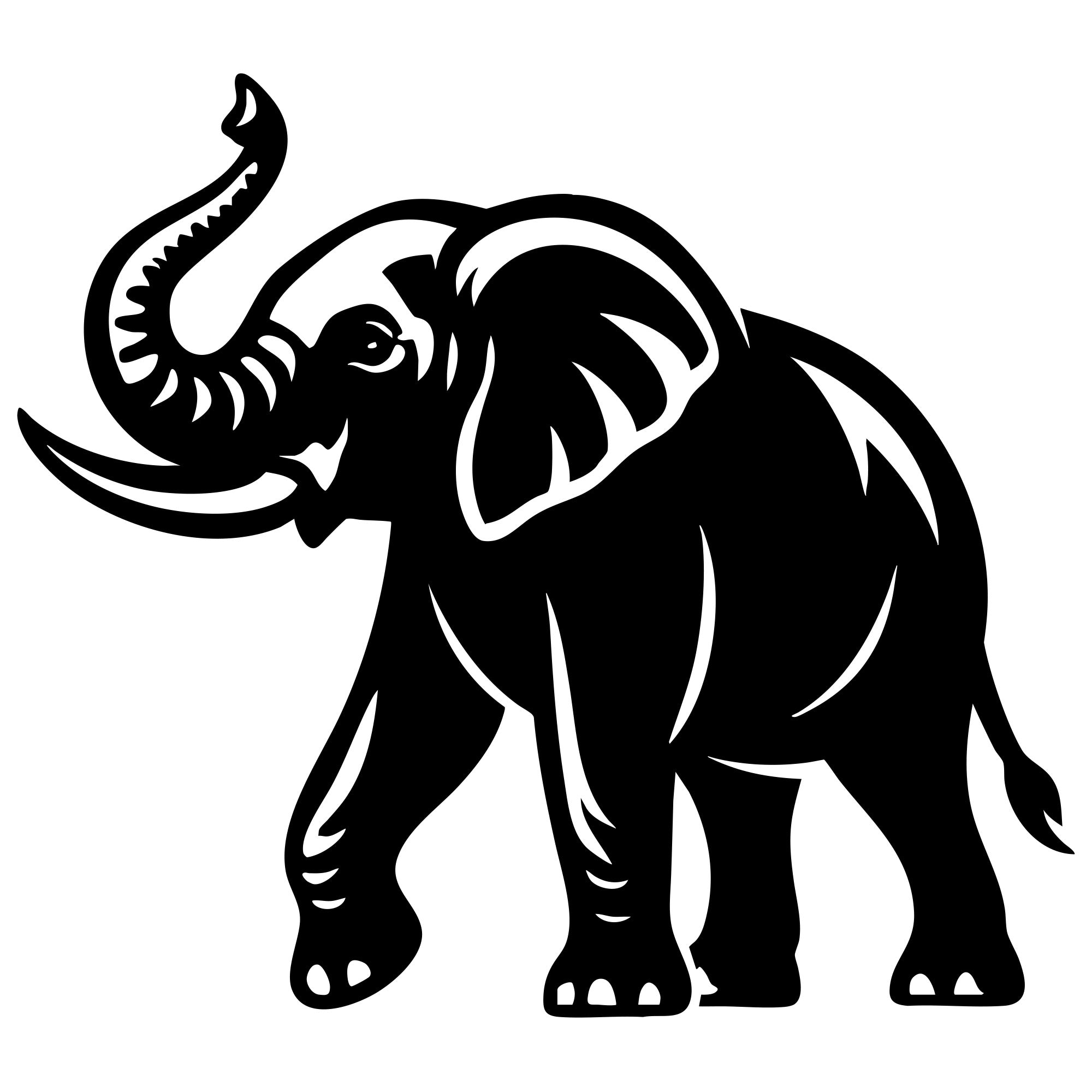 Elephant DXF File – CNC Cutting Design | AWELEPHANT324