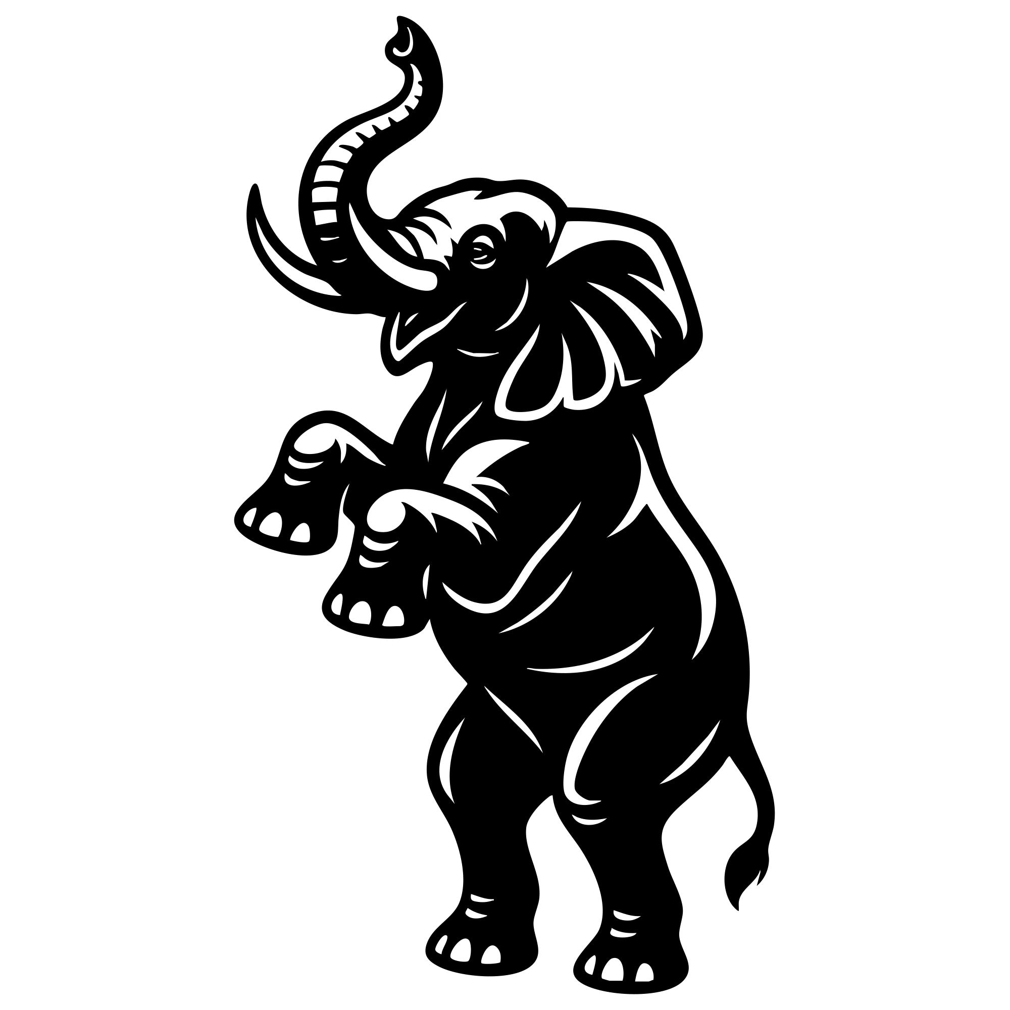 Elephant DXF File – CNC Cutting Design | AWELEPHANT327