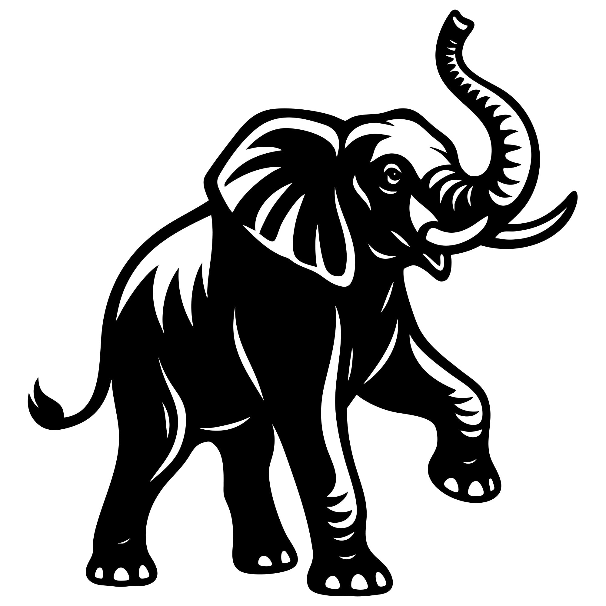 Elephant DXF File – CNC Cutting Design | AWELEPHANT329