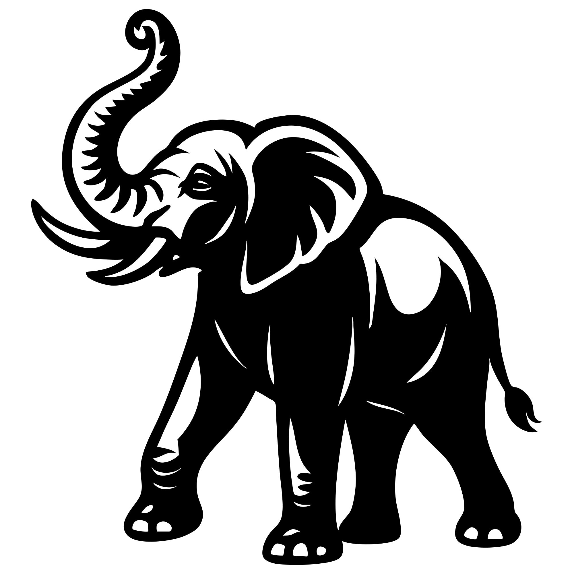 Elephant DXF File – CNC Cutting Design | AWELEPHANT333