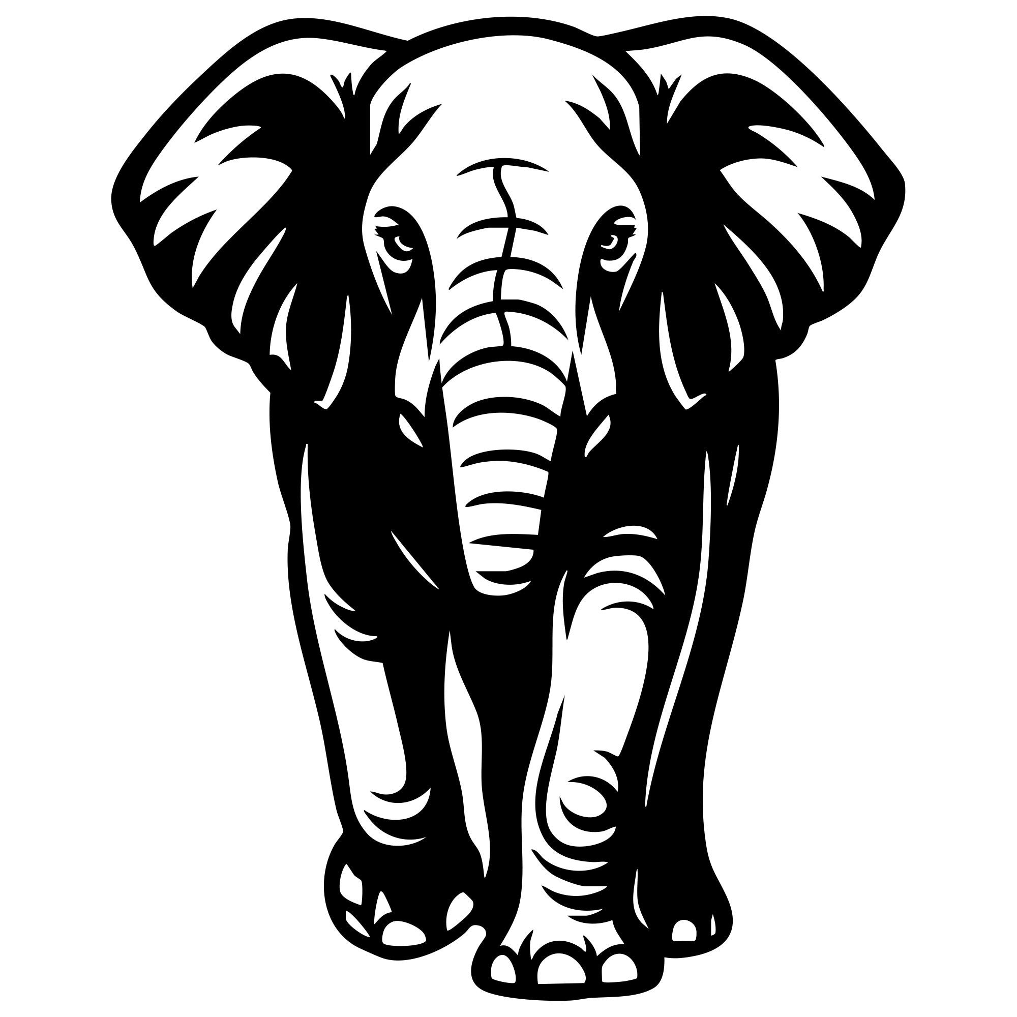 Elephant DXF File – CNC Cutting Design | AWELEPHANT350