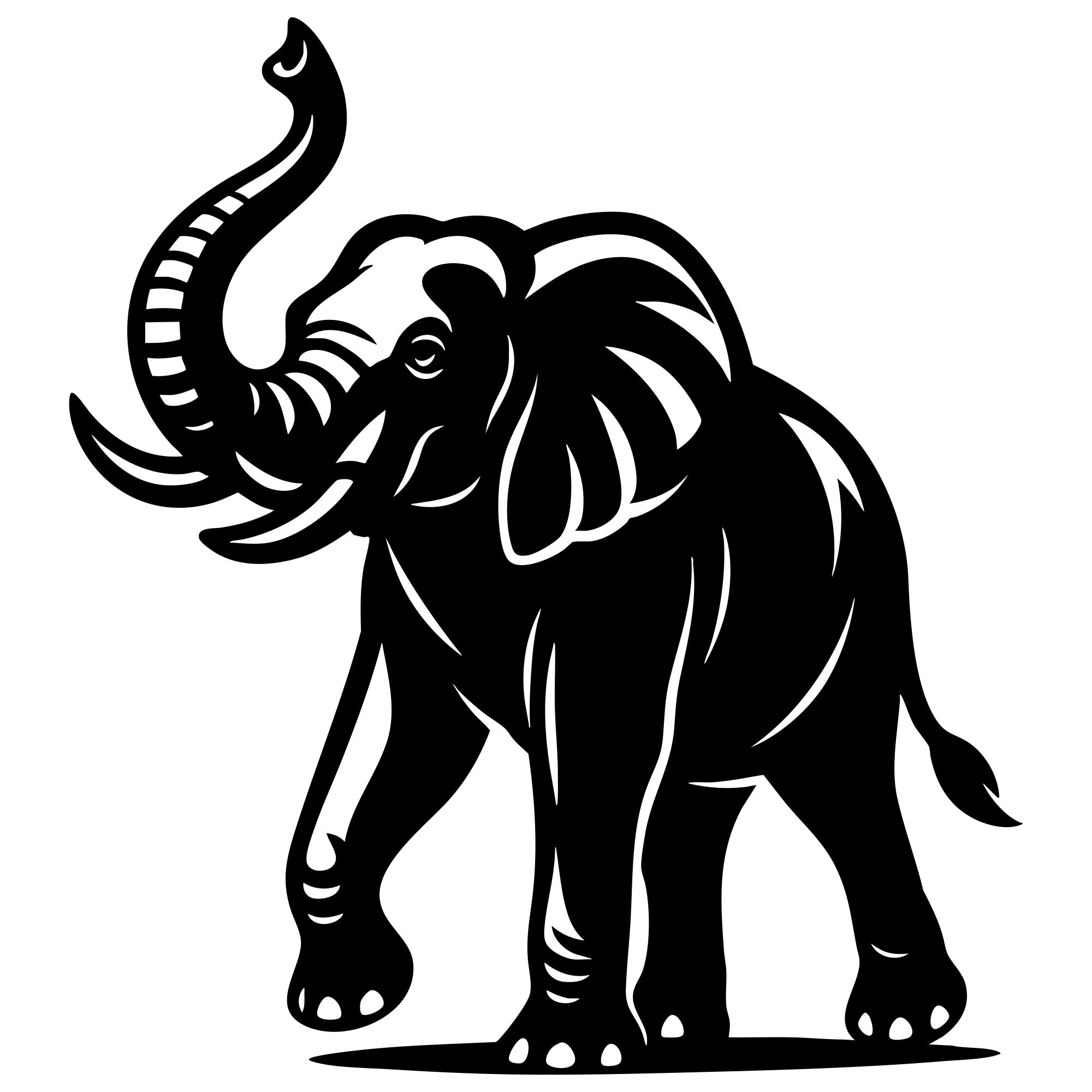 Elephant DXF File – CNC Cutting Design | AWELEPHANT355