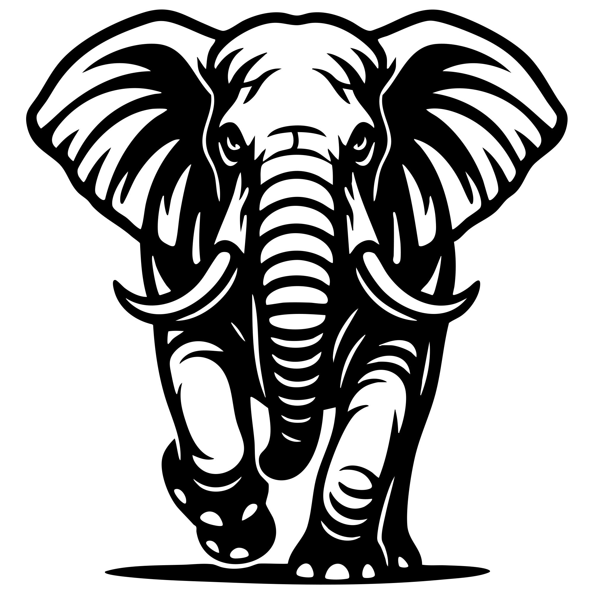 Elephant DXF File – CNC Cutting Design | AWELEPHANT357