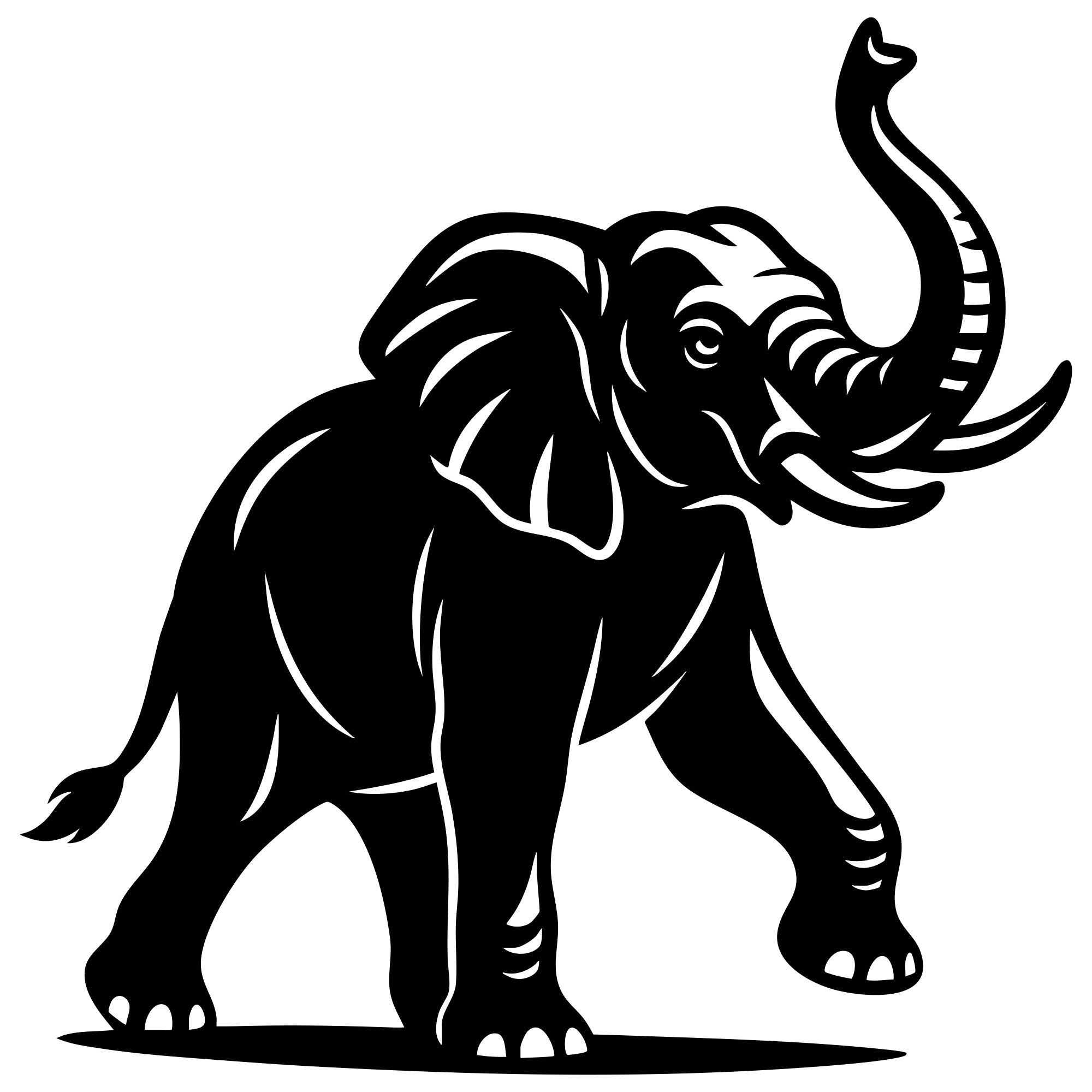 Elephant DXF File – CNC Cutting Design | AWELEPHANT359