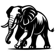 Elephant DXF File – CNC Cutting Design | AWELEPHANT360