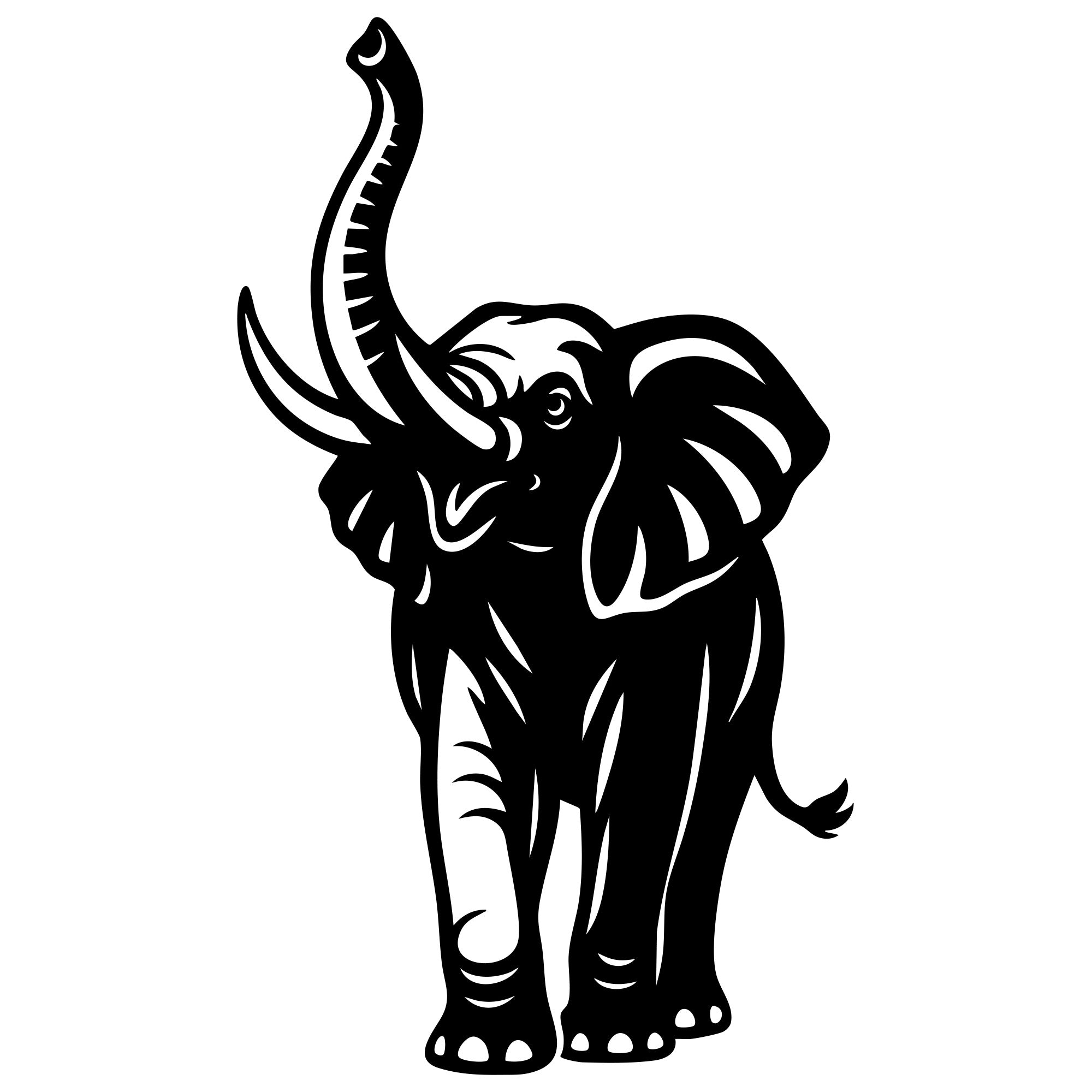 Elephant DXF File – CNC Cutting Design | AWELEPHANT364