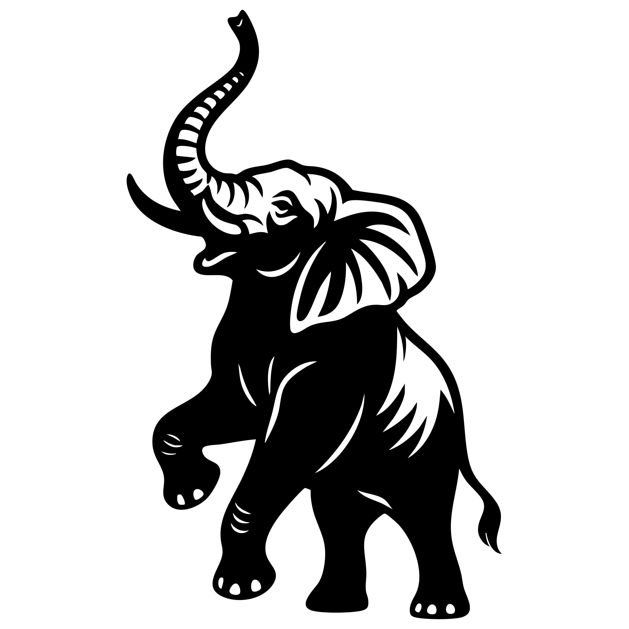 Elephant DXF File – CNC Cutting Design | AWELEPHANT371