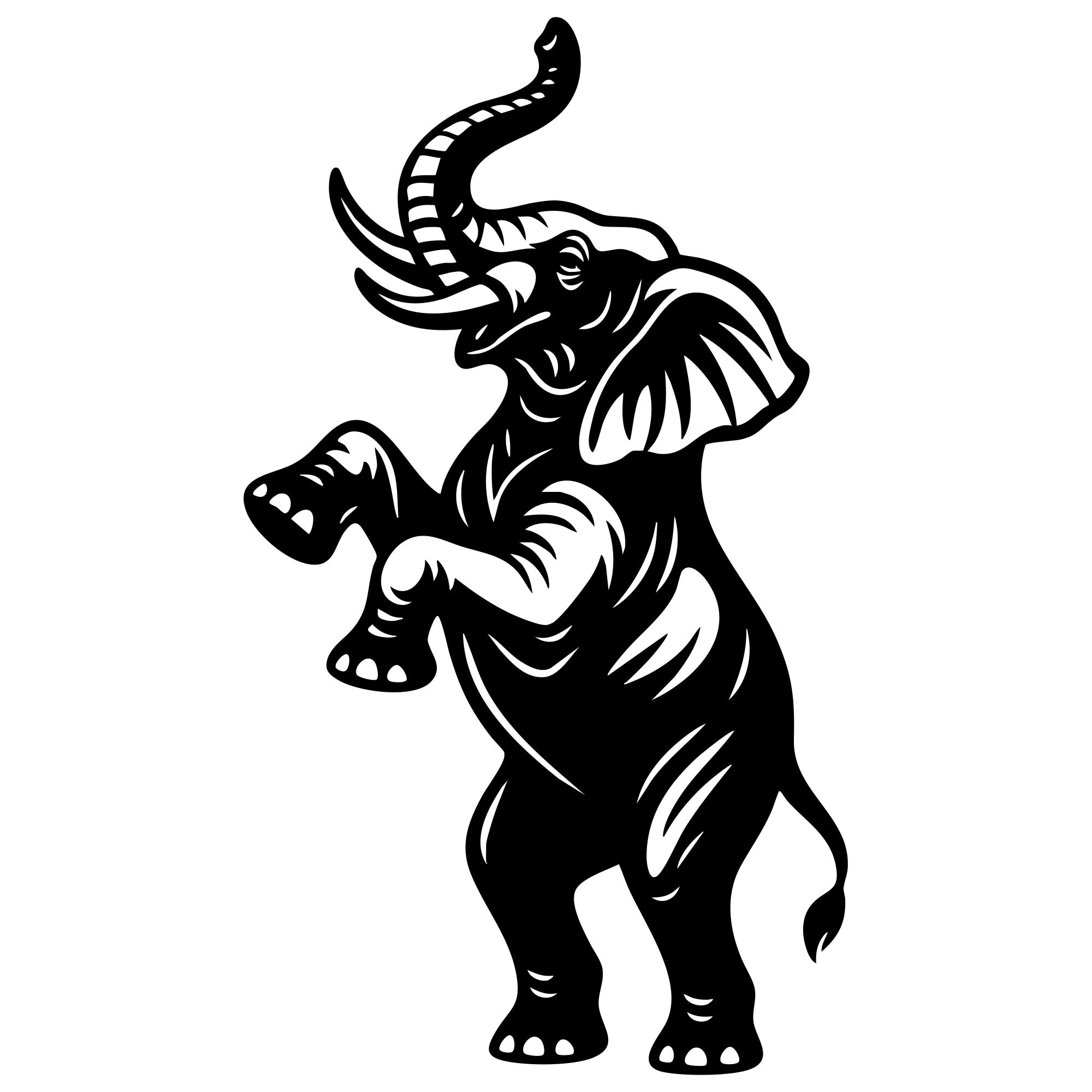 Elephant DXF File – CNC Cutting Design | AWELEPHANT385