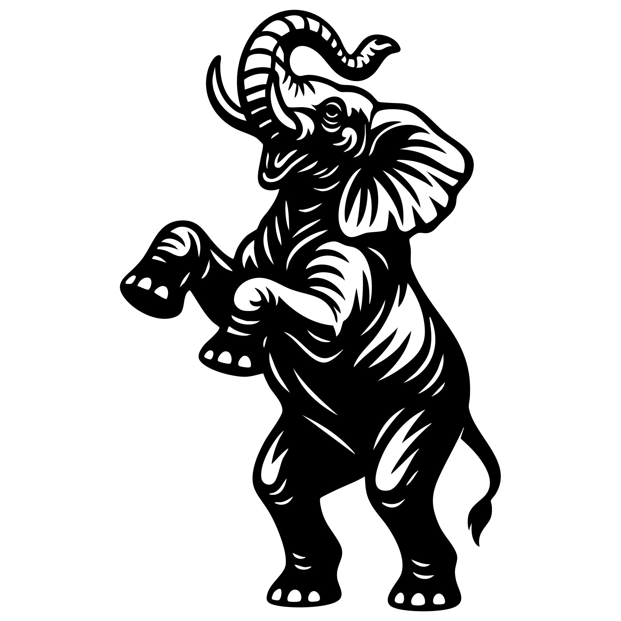 Elephant DXF File – CNC Cutting Design | AWELEPHANT387