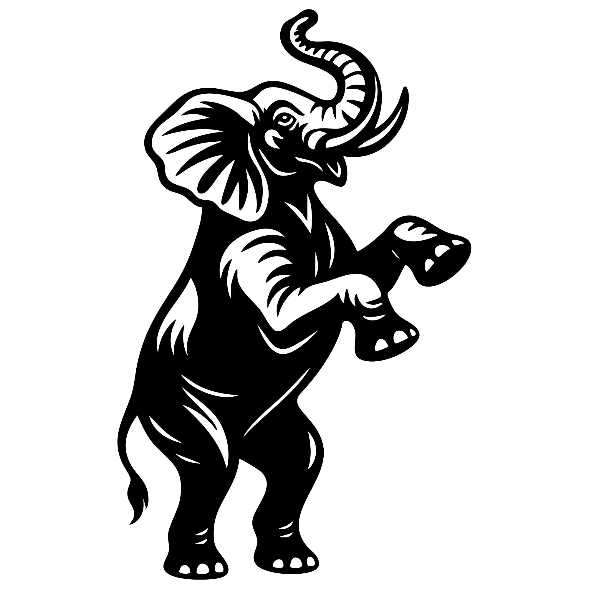 Elephant DXF File – CNC Cutting Design | AWELEPHANT388