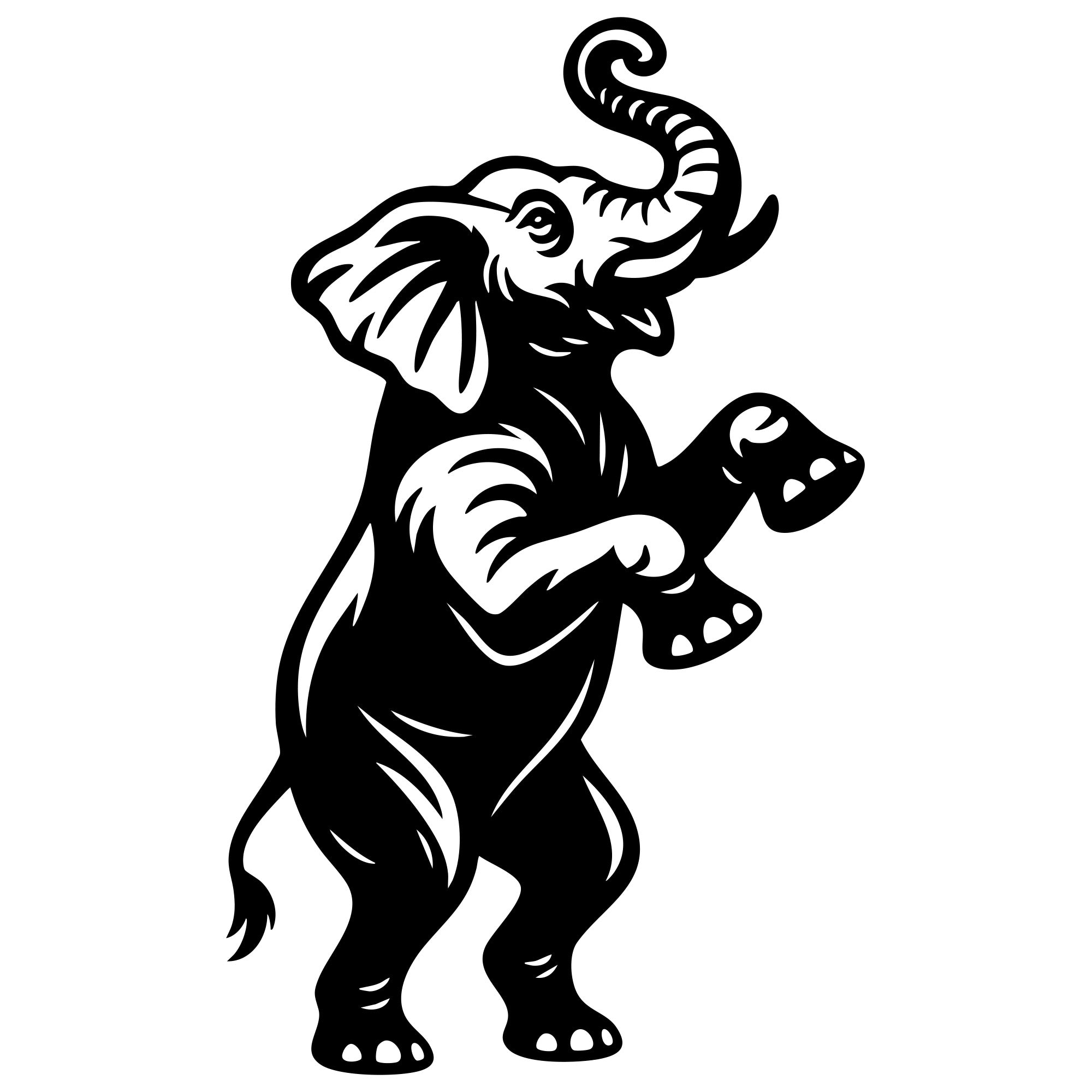 Elephant DXF File – CNC Cutting Design | AWELEPHANT390